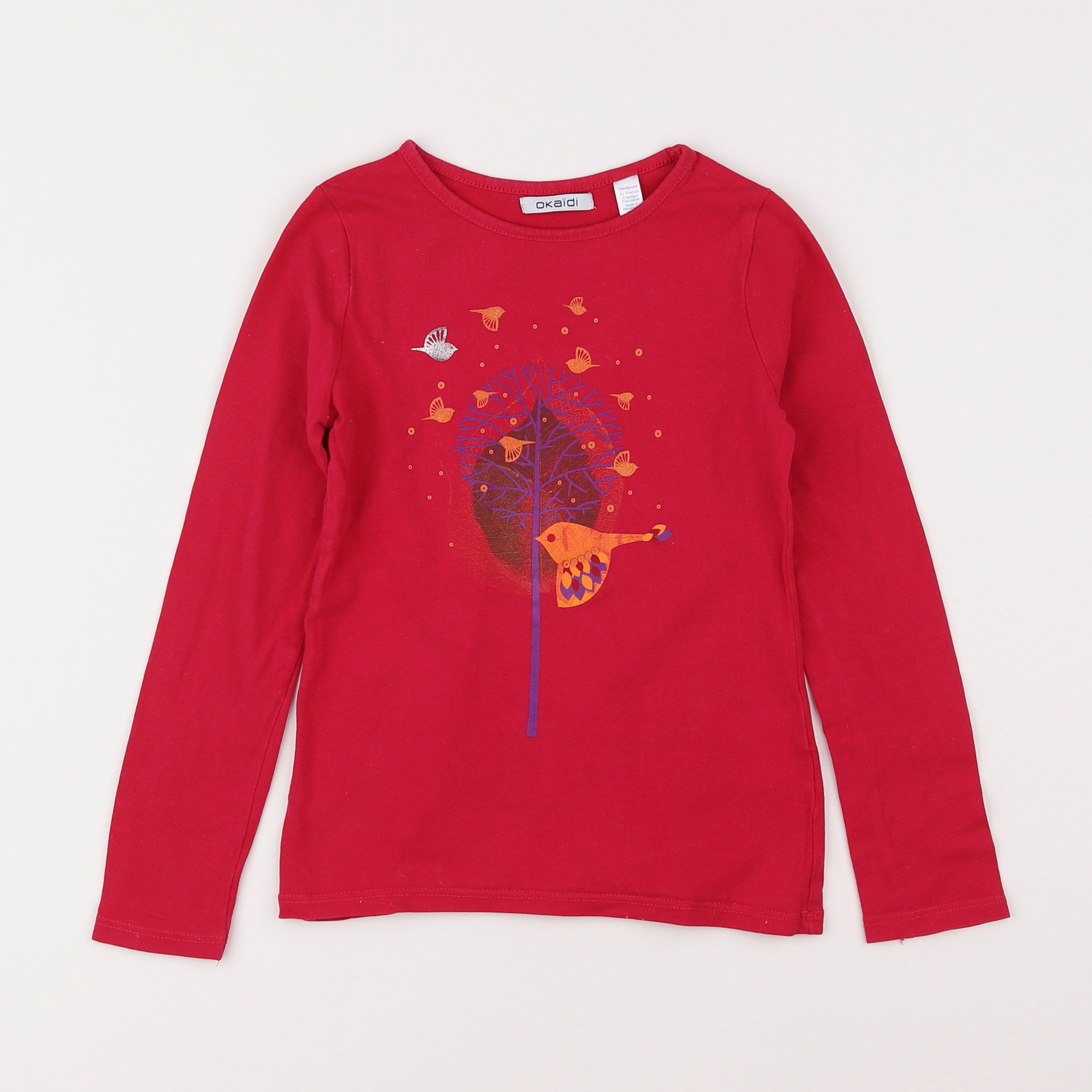 Okaidi - tee-shirt rose - 8 ans