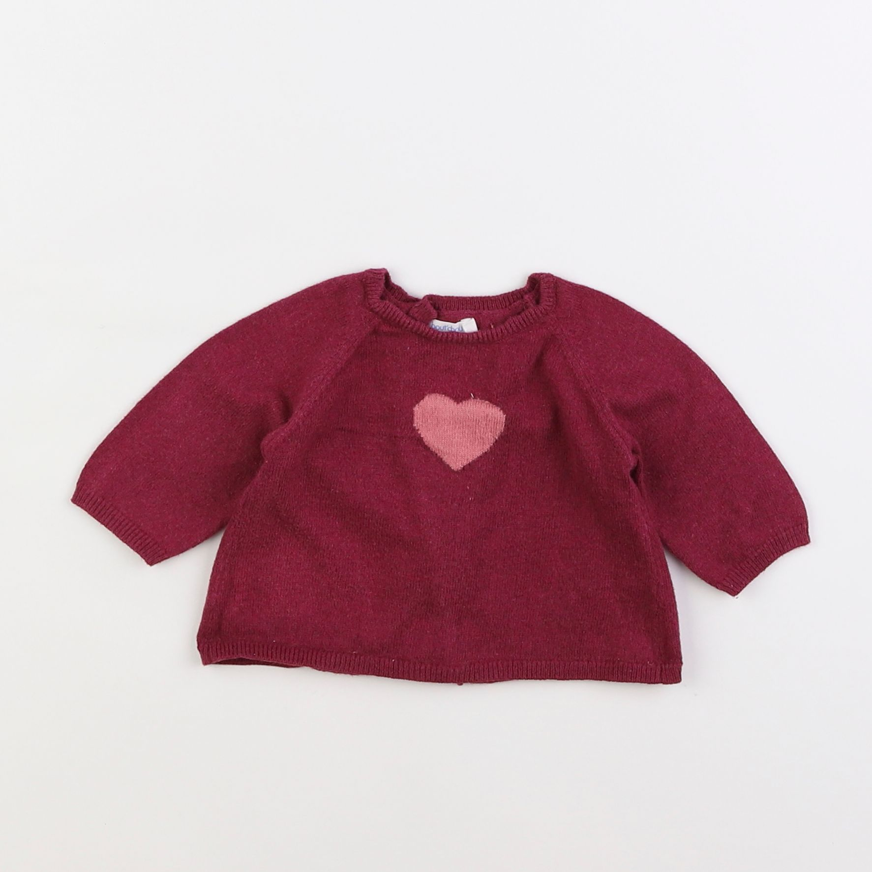 Boutchou - pull rouge - 3 mois