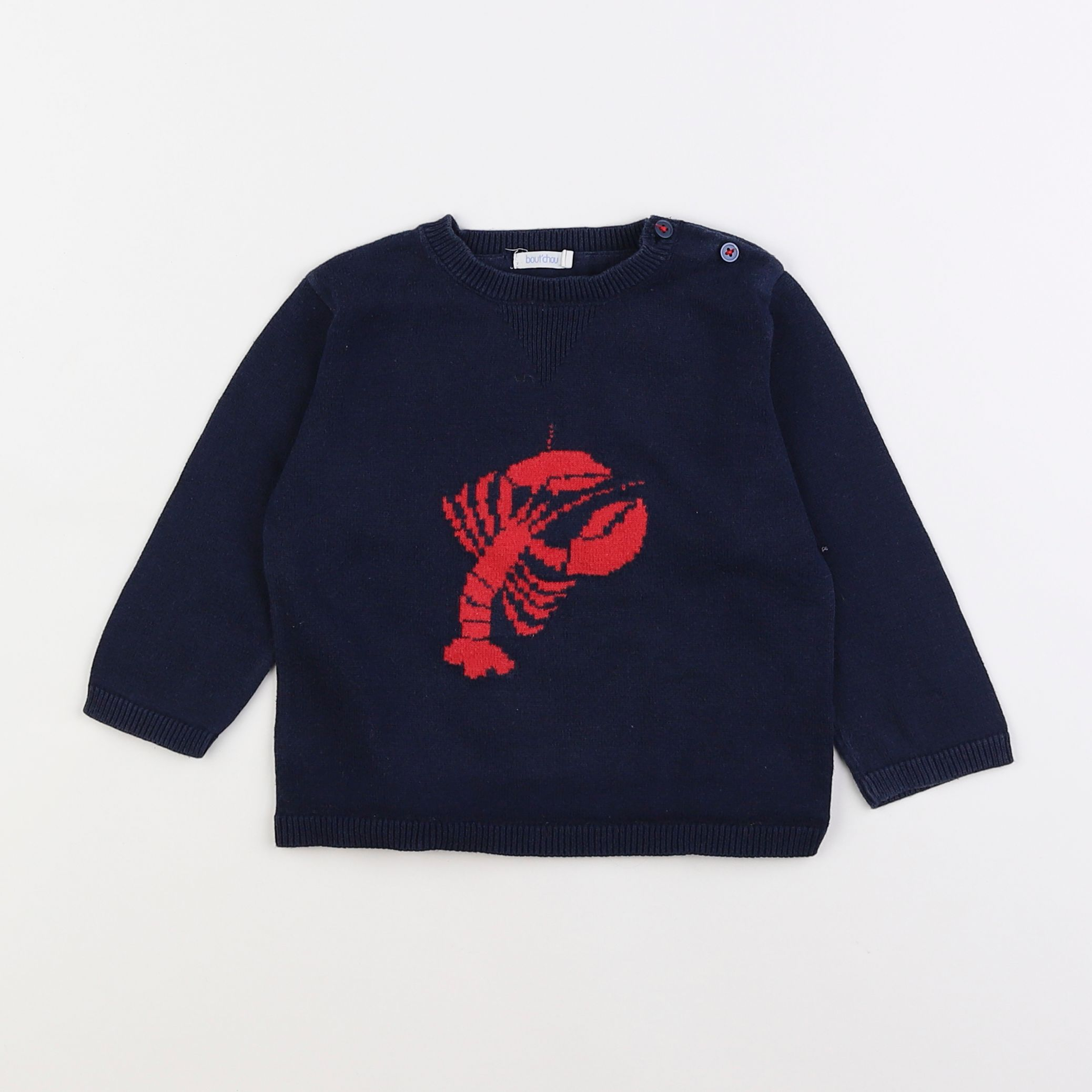 Boutchou - pull bleu - 18 mois