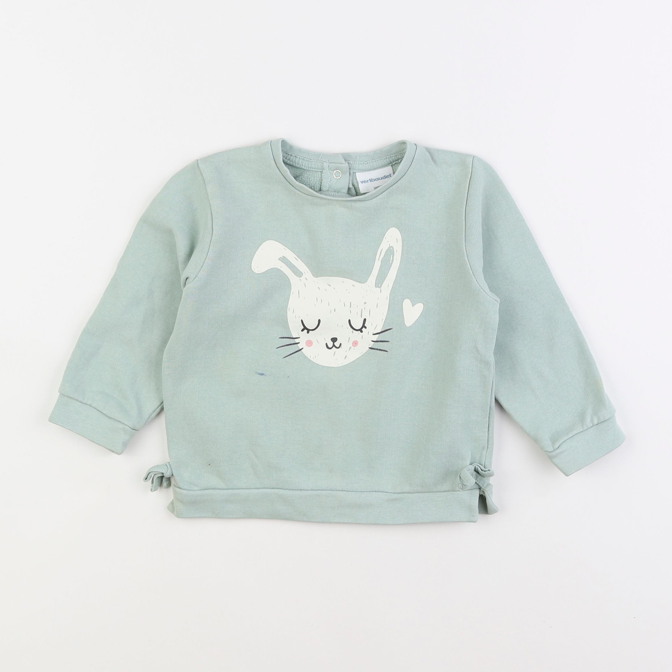 Vertbaudet - sweat vert - 2 ans