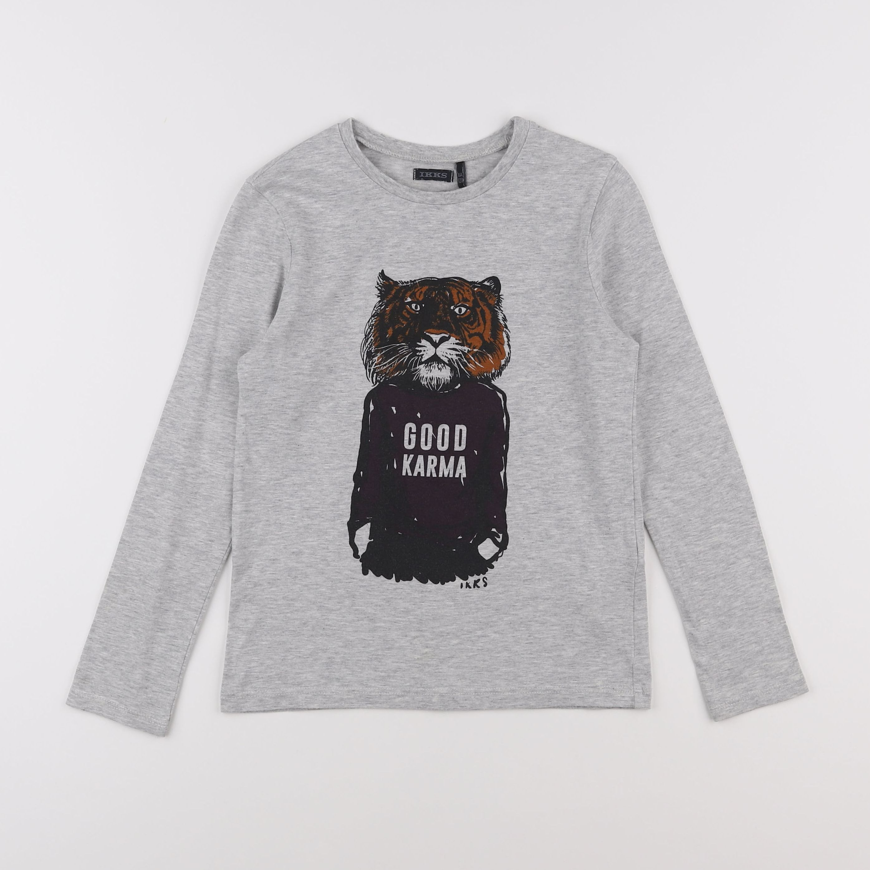 IKKS - tee-shirt gris - 8 ans