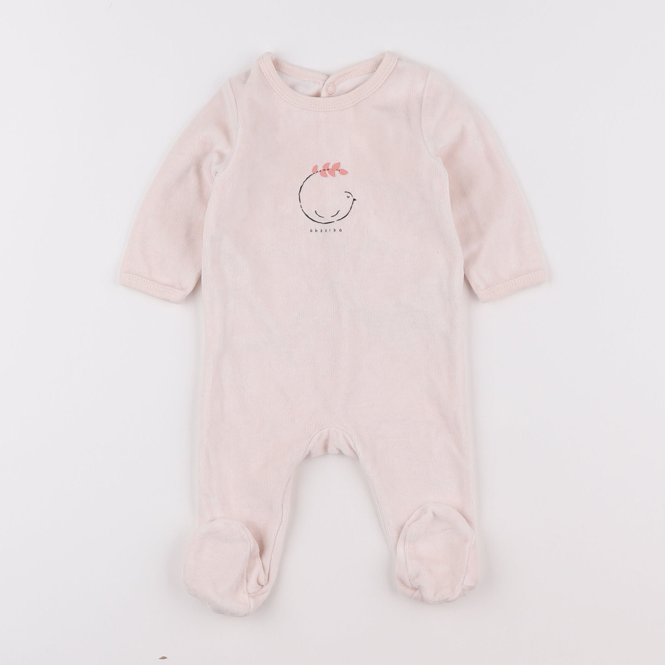 Absorba - pyjama velours rose - 3 mois