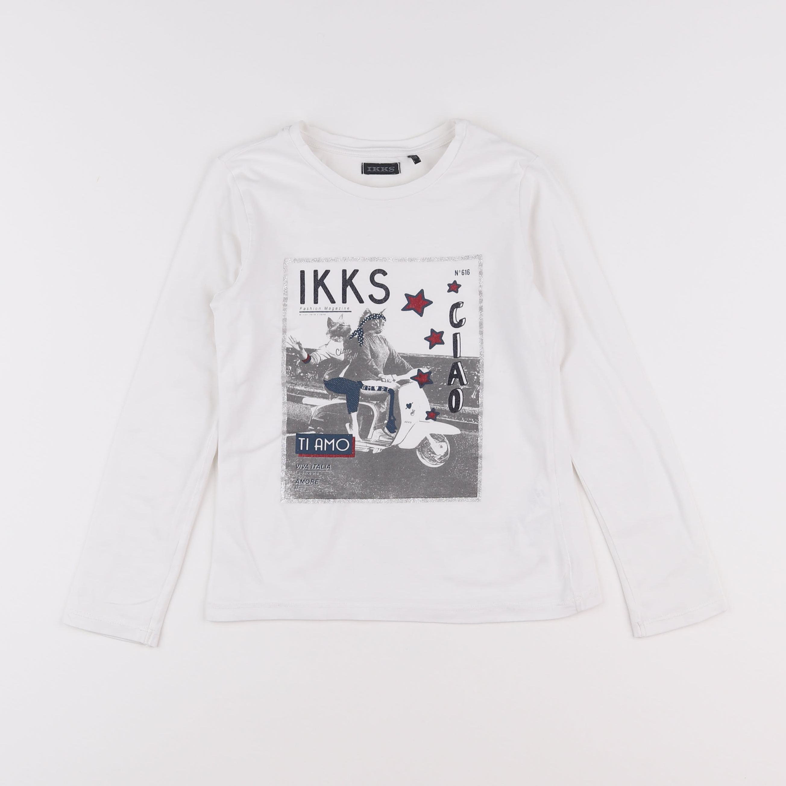 IKKS - tee-shirt blanc - 6 ans