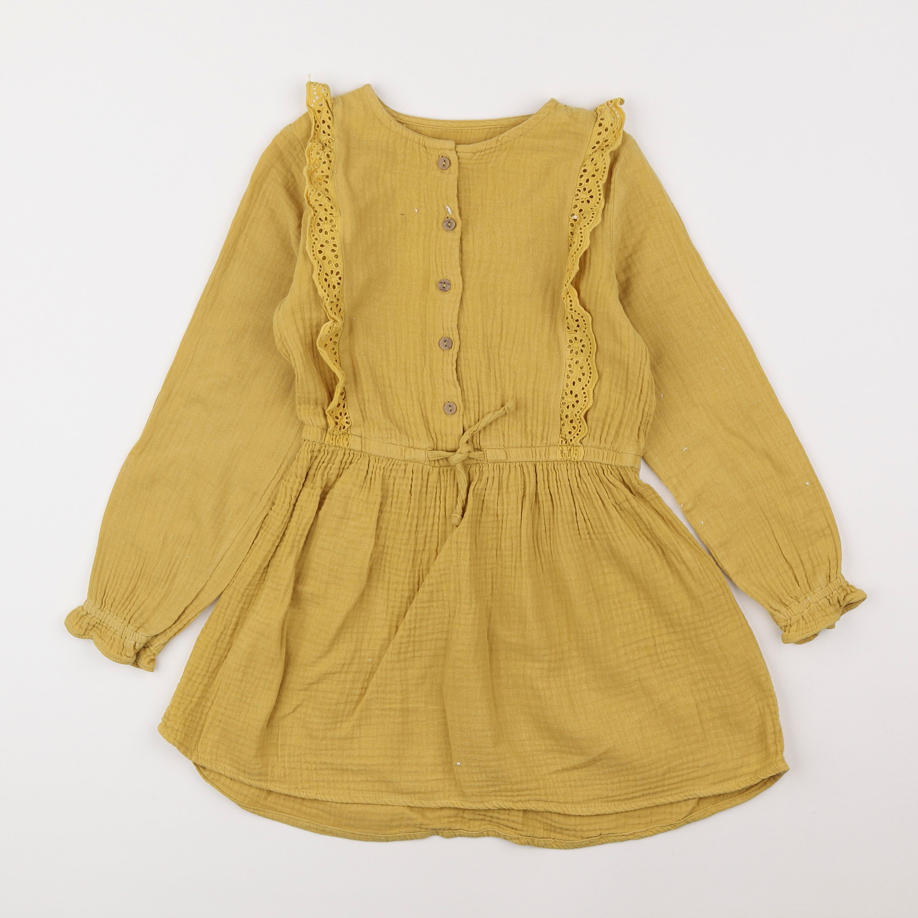 Vertbaudet - robe jaune - 7 ans