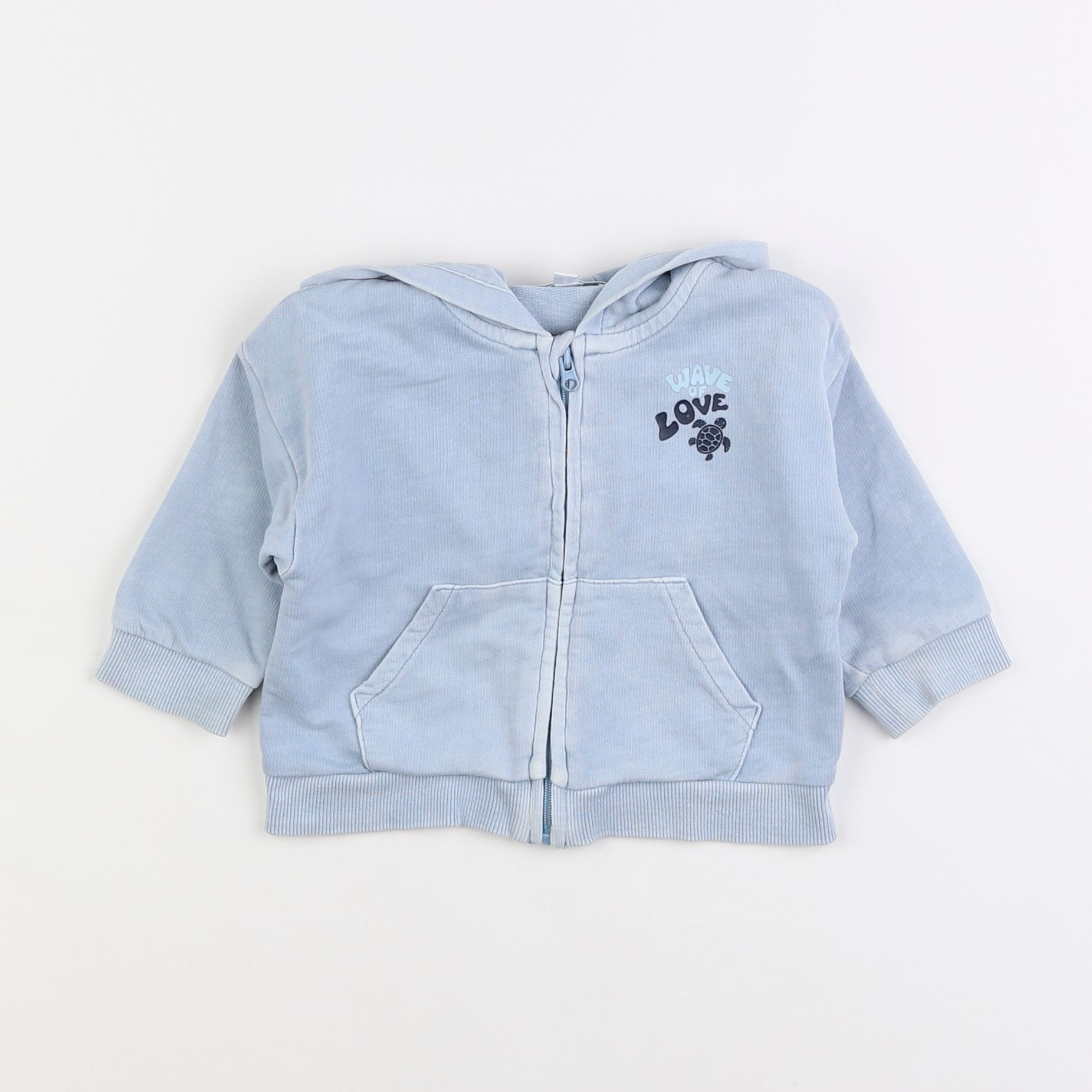 Vertbaudet - sweat bleu - 6 mois