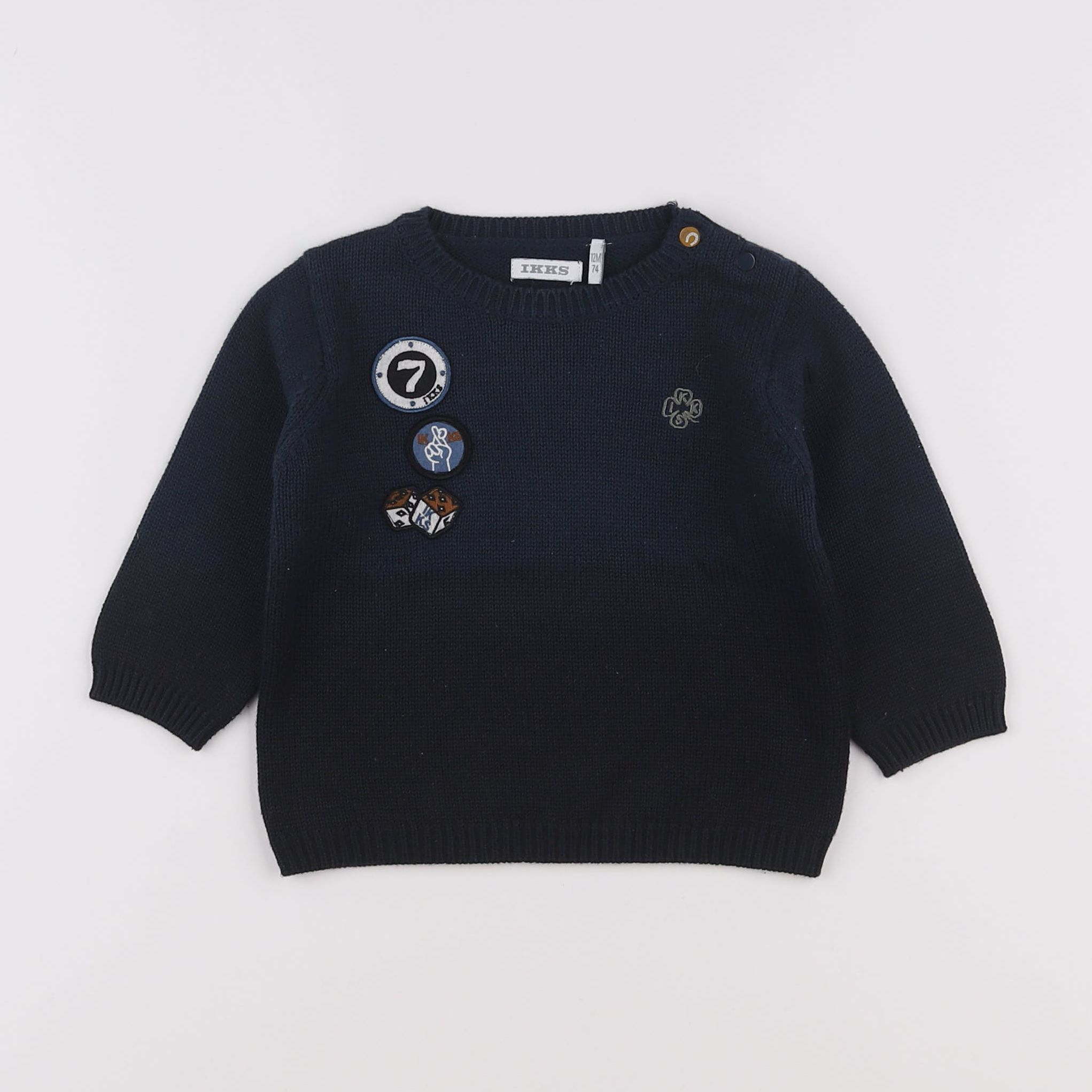 IKKS - pull bleu - 12 mois