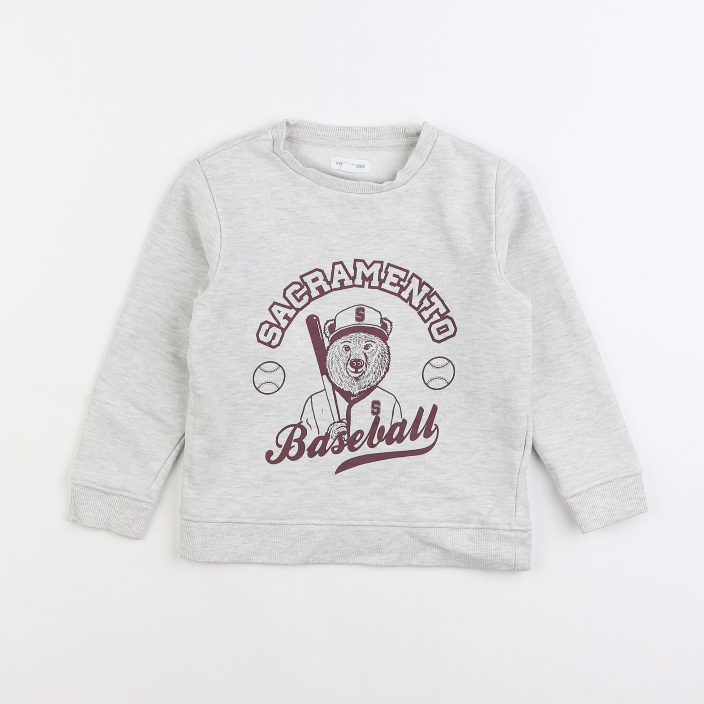 Vertbaudet - sweat gris - 5 ans