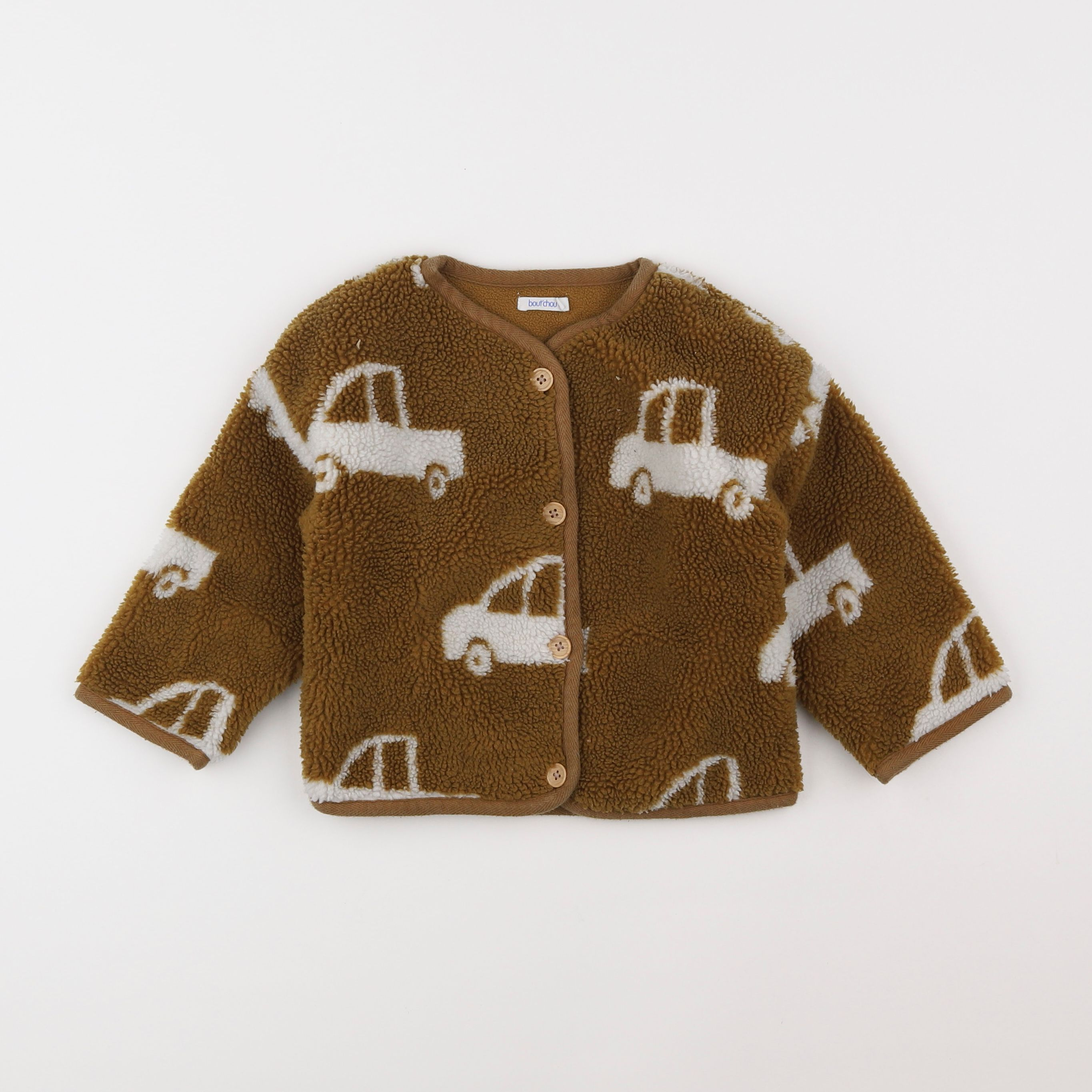 Boutchou - veste marron, blanc - 2 ans