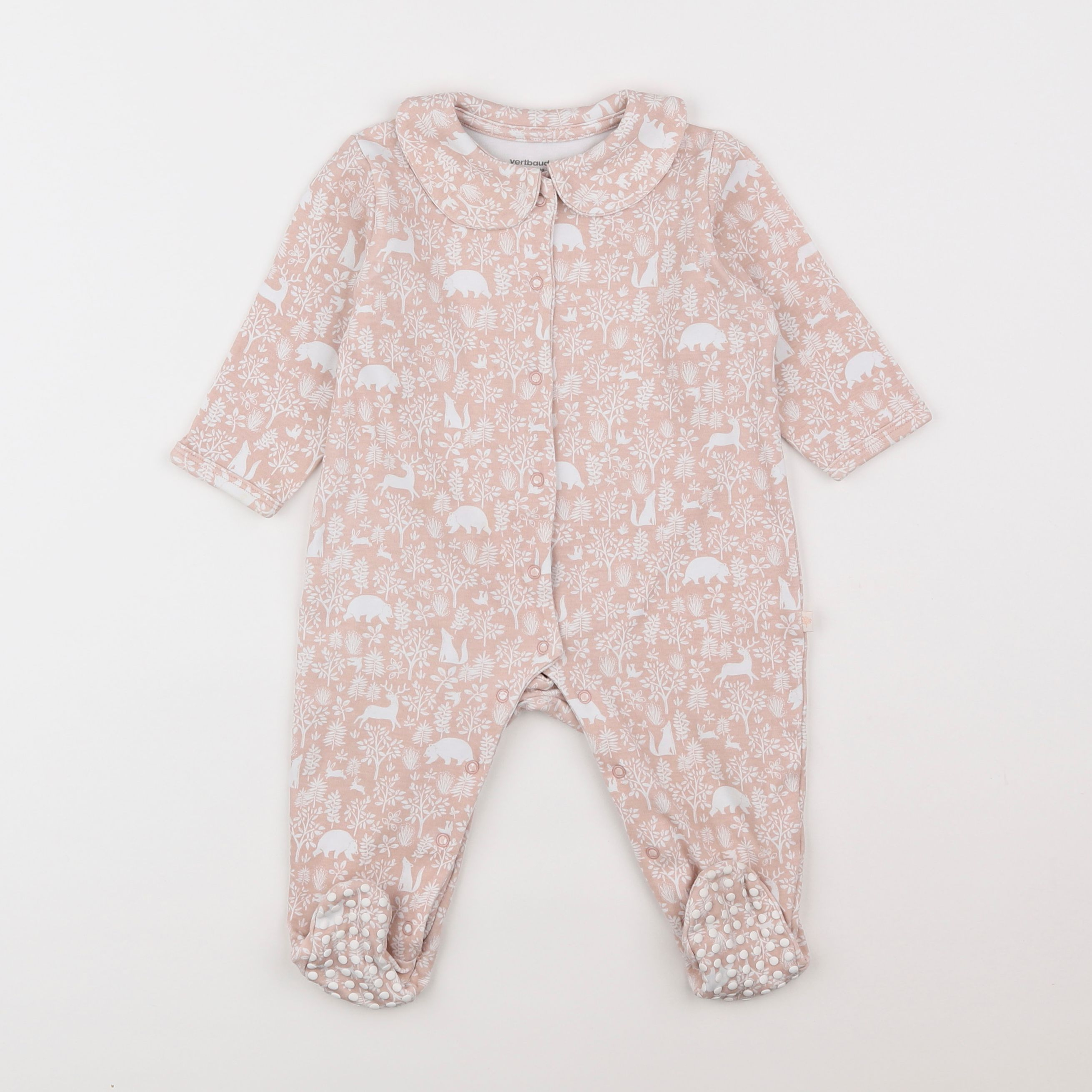 Vertbaudet - pyjama coton rose - 9 mois