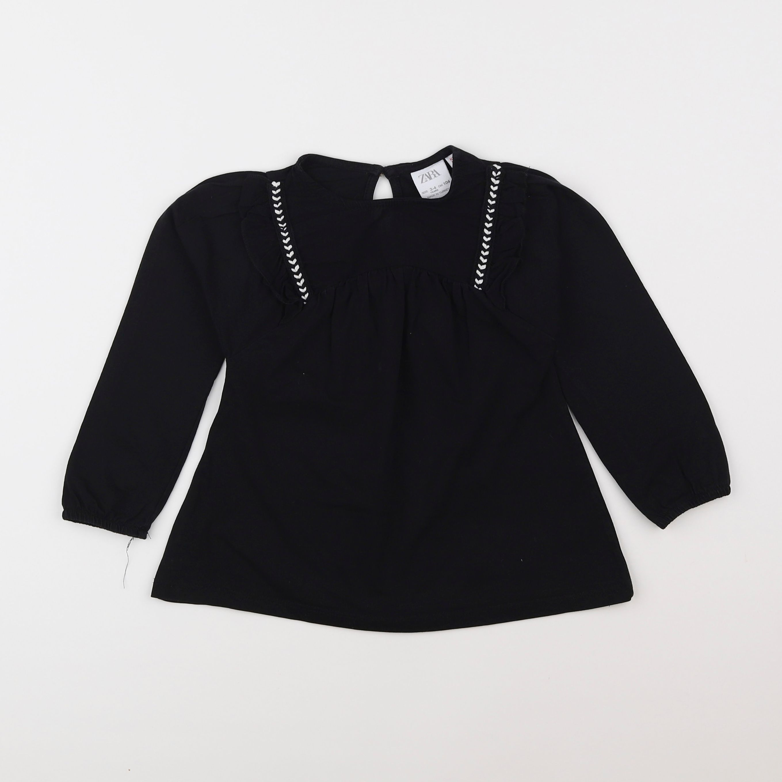 Zara - blouse noir - 3/4 ans