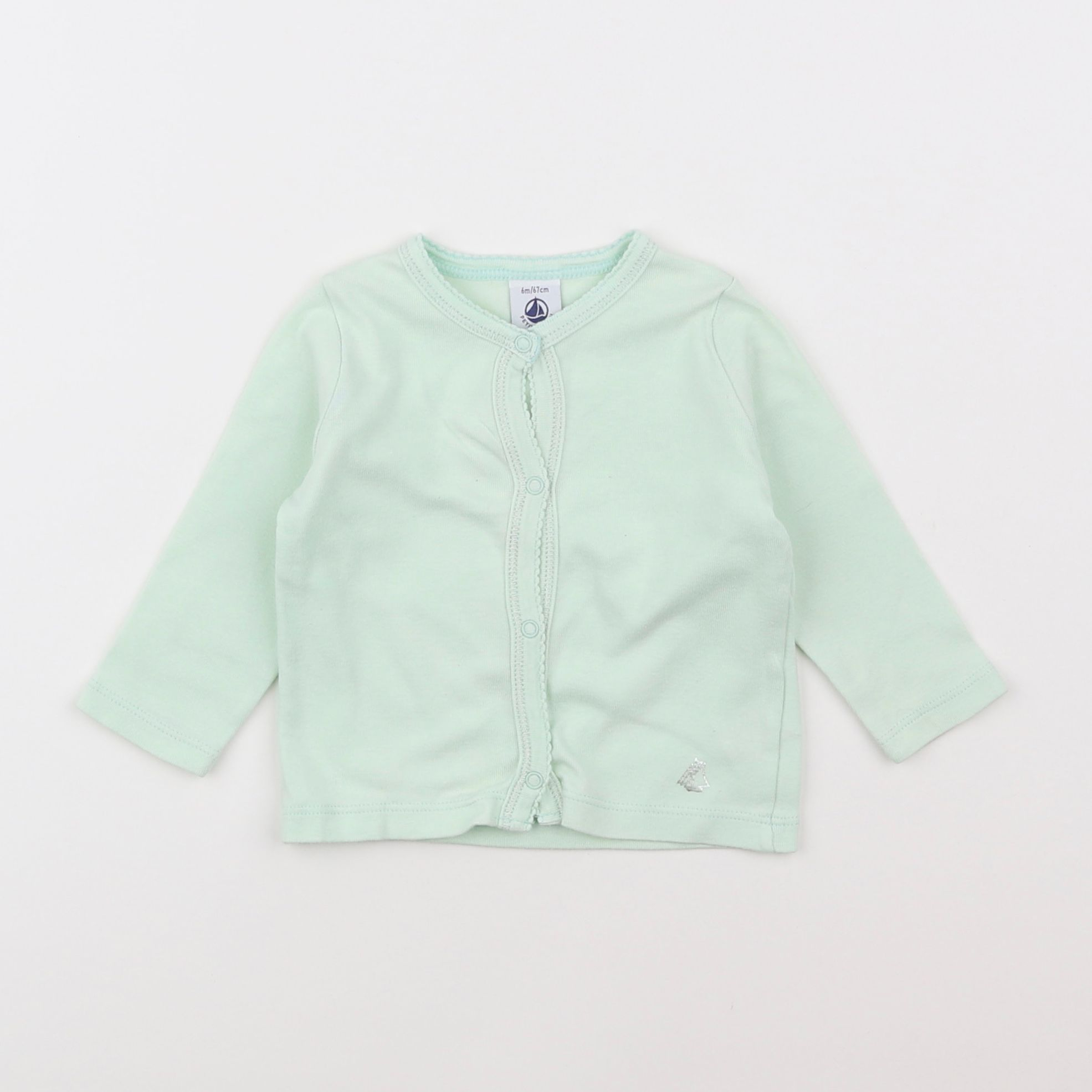 Petit Bateau - tee-shirt vert - 6 mois