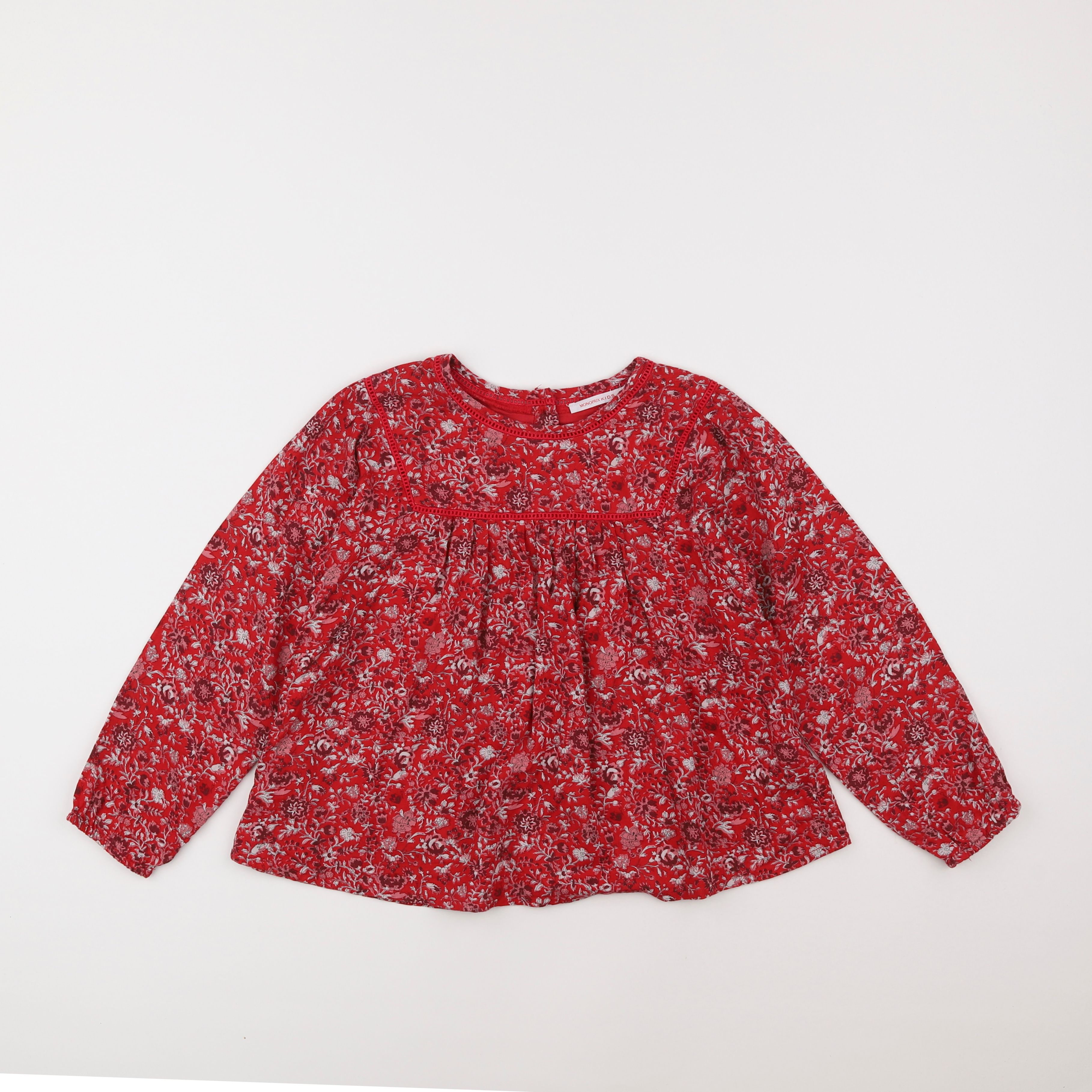 Monoprix - blouse rouge - 8 ans