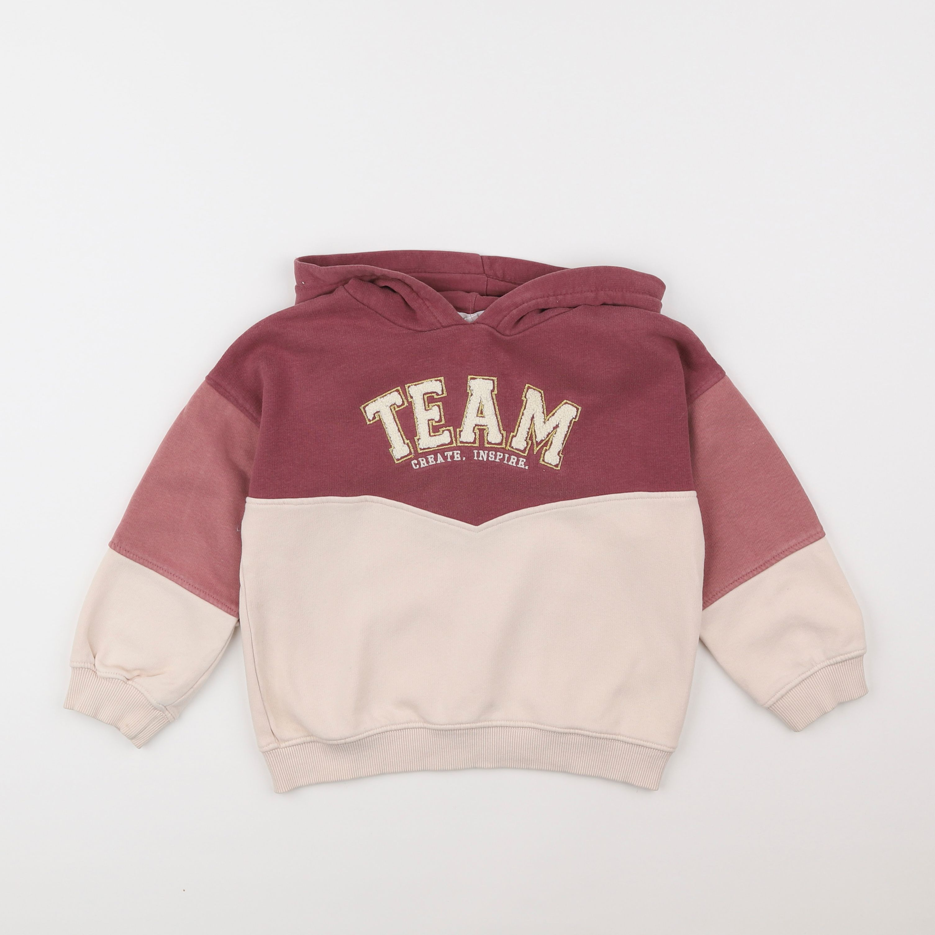 Vertbaudet - sweat rose - 6 ans