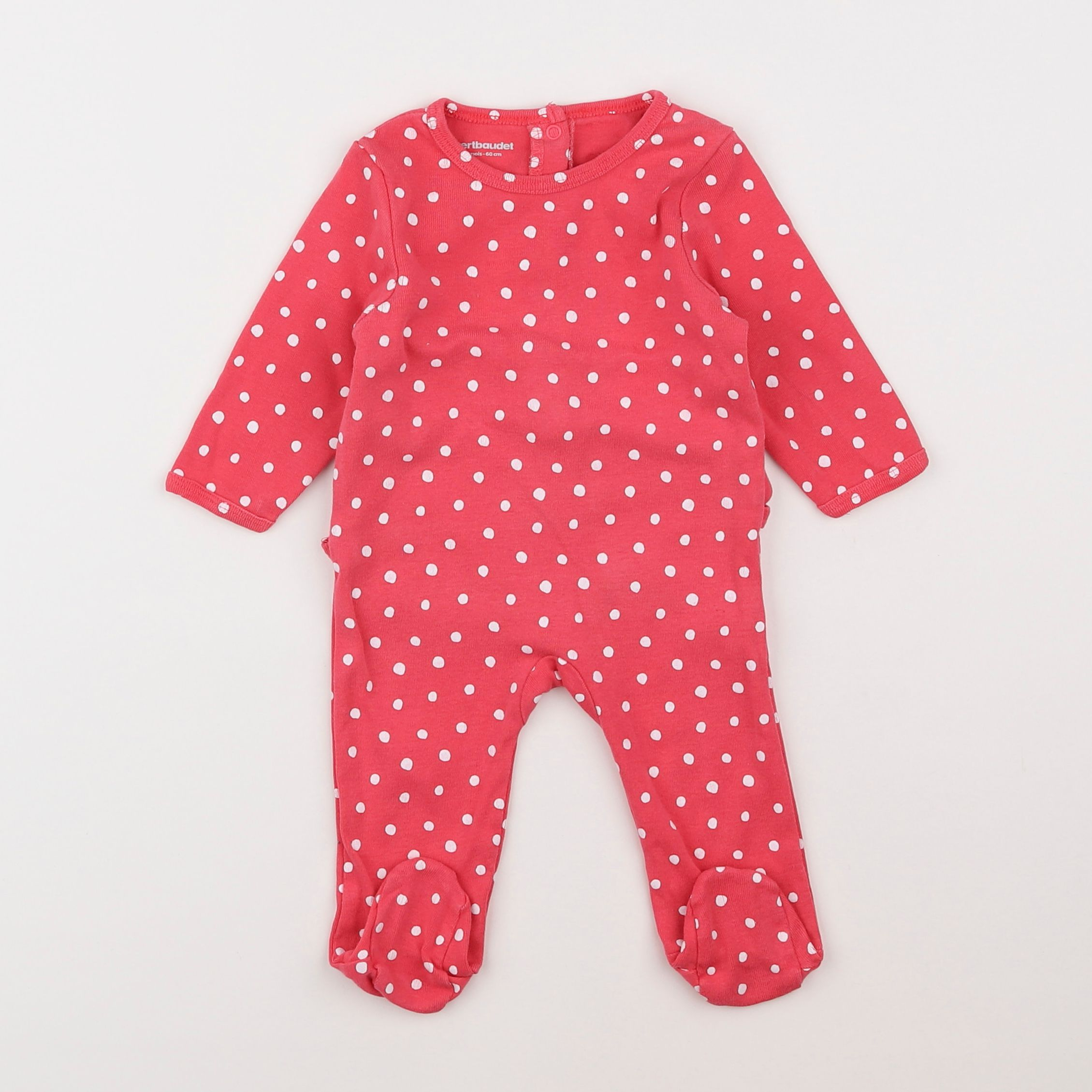 Vertbaudet - pyjama coton rose - 3 mois