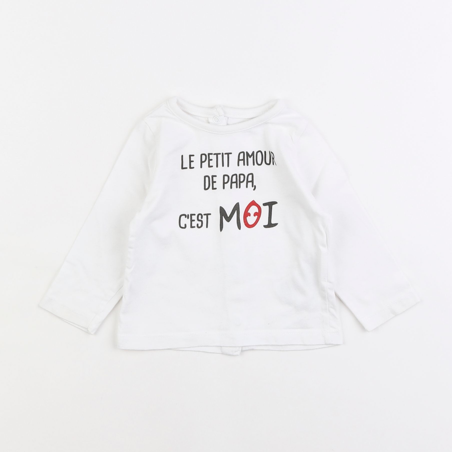 Vertbaudet - tee-shirt blanc - 6 mois