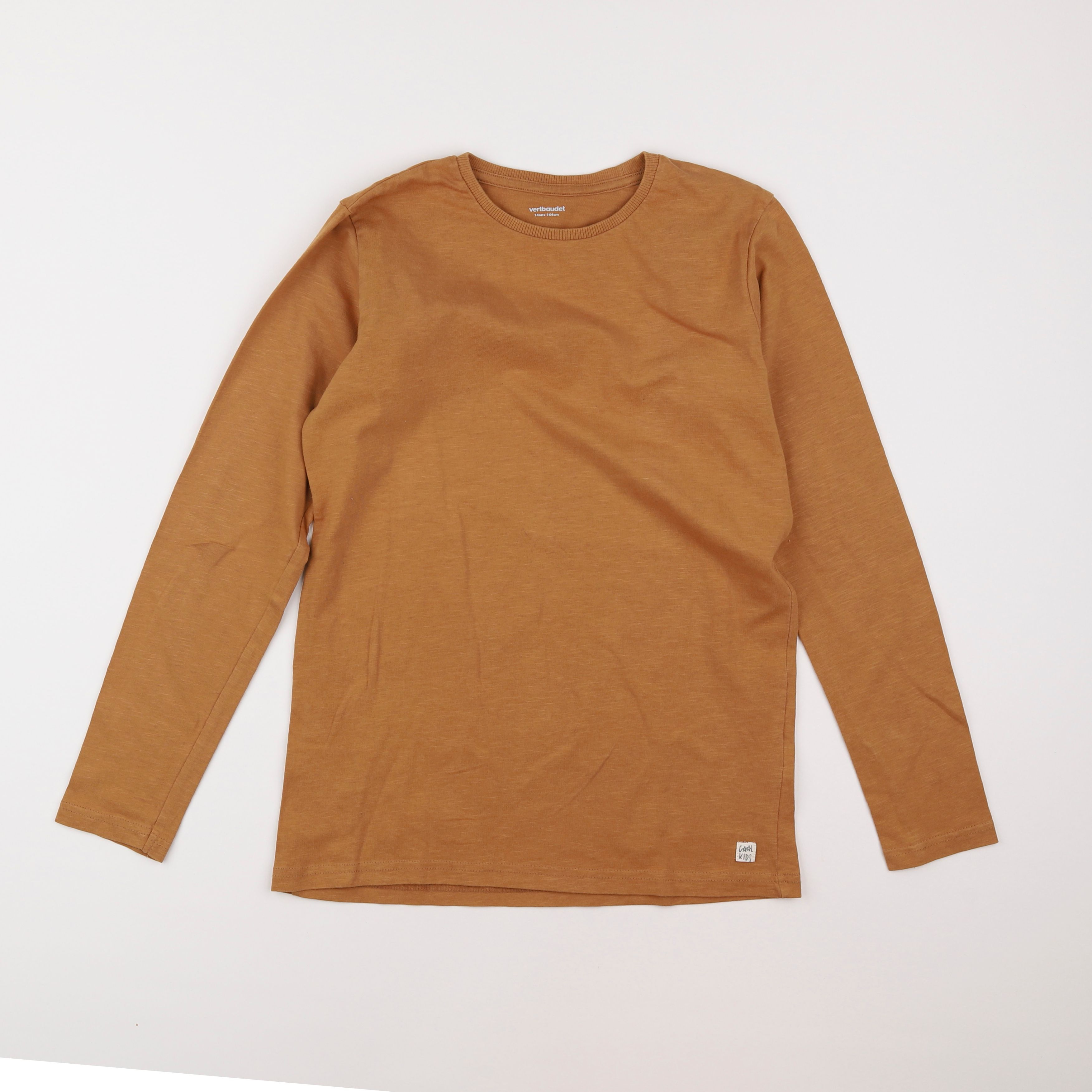 Vertbaudet - tee-shirt marron - 14 ans