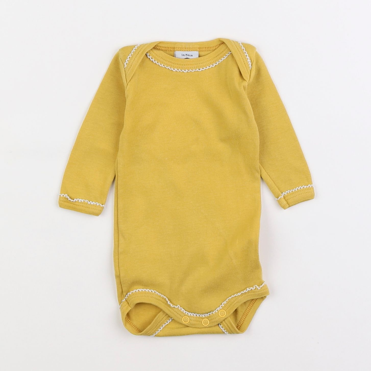 Petit Bateau - body jaune - 1 mois