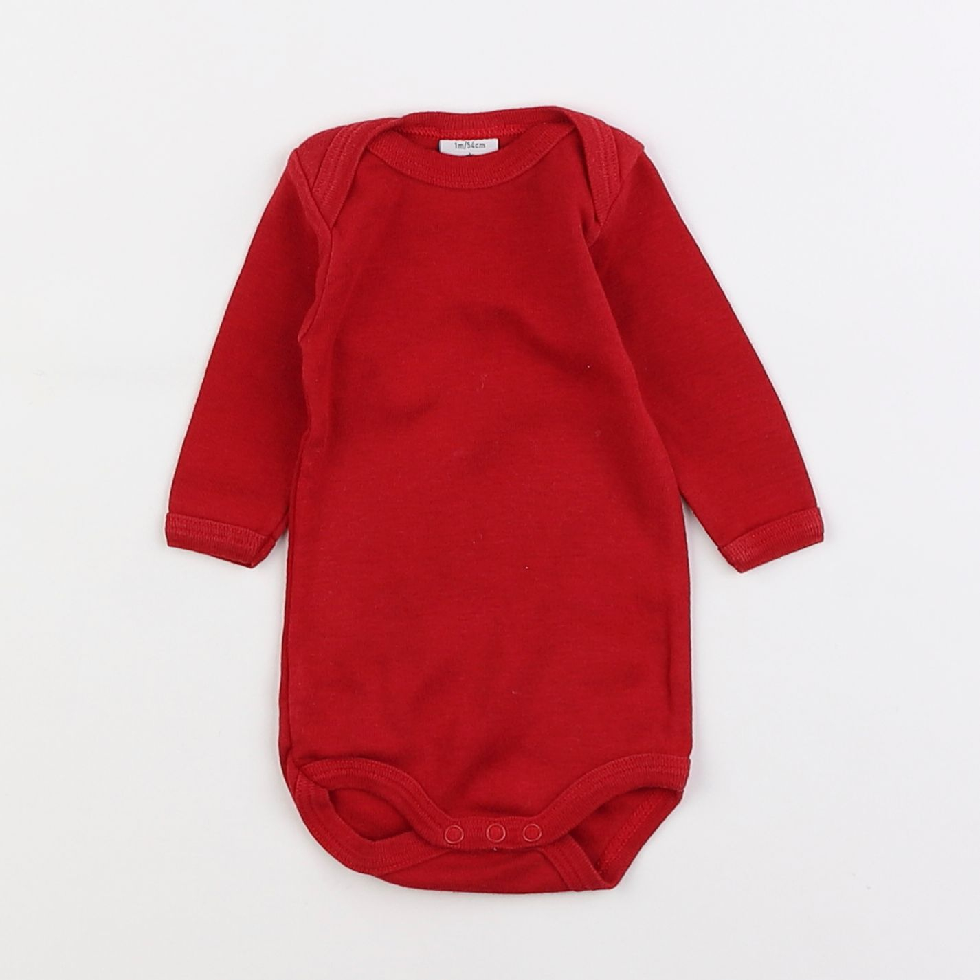 Petit Bateau - body rouge - 1 mois