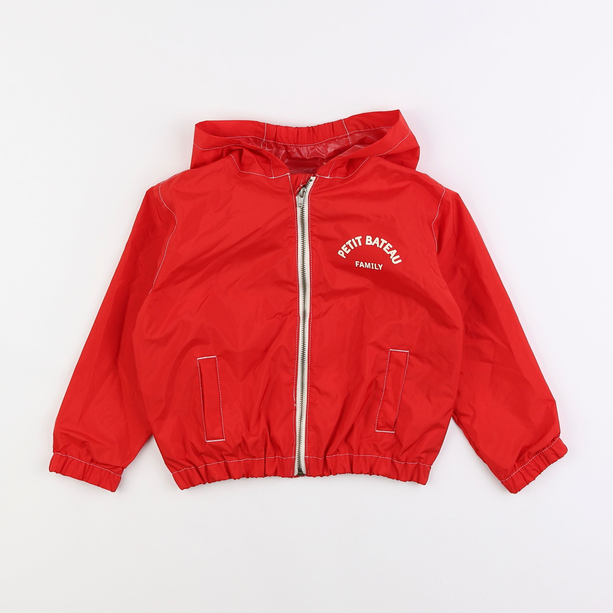 Petit Bateau - coupe-vent rouge - 4 ans