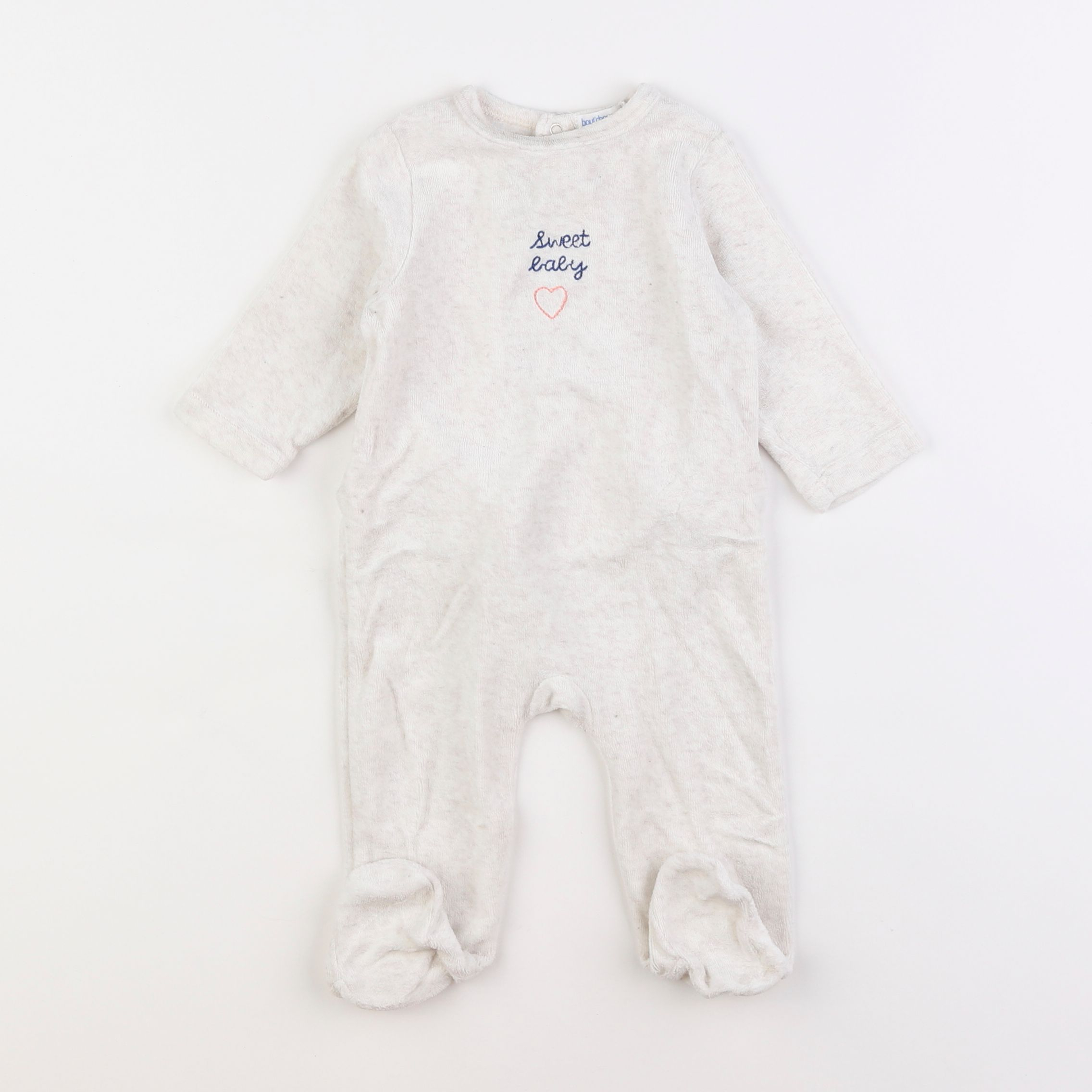 Boutchou - pyjama velours beige - 6 mois