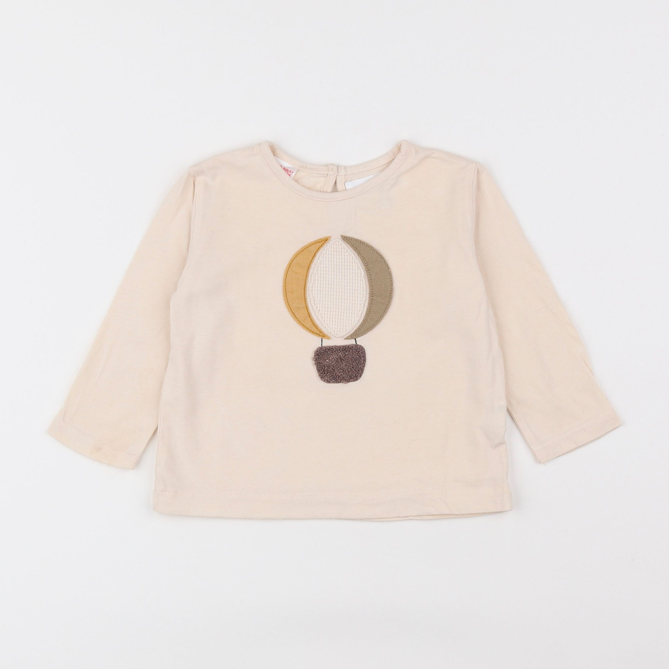 Zara - tee-shirt beige - 6/9 mois