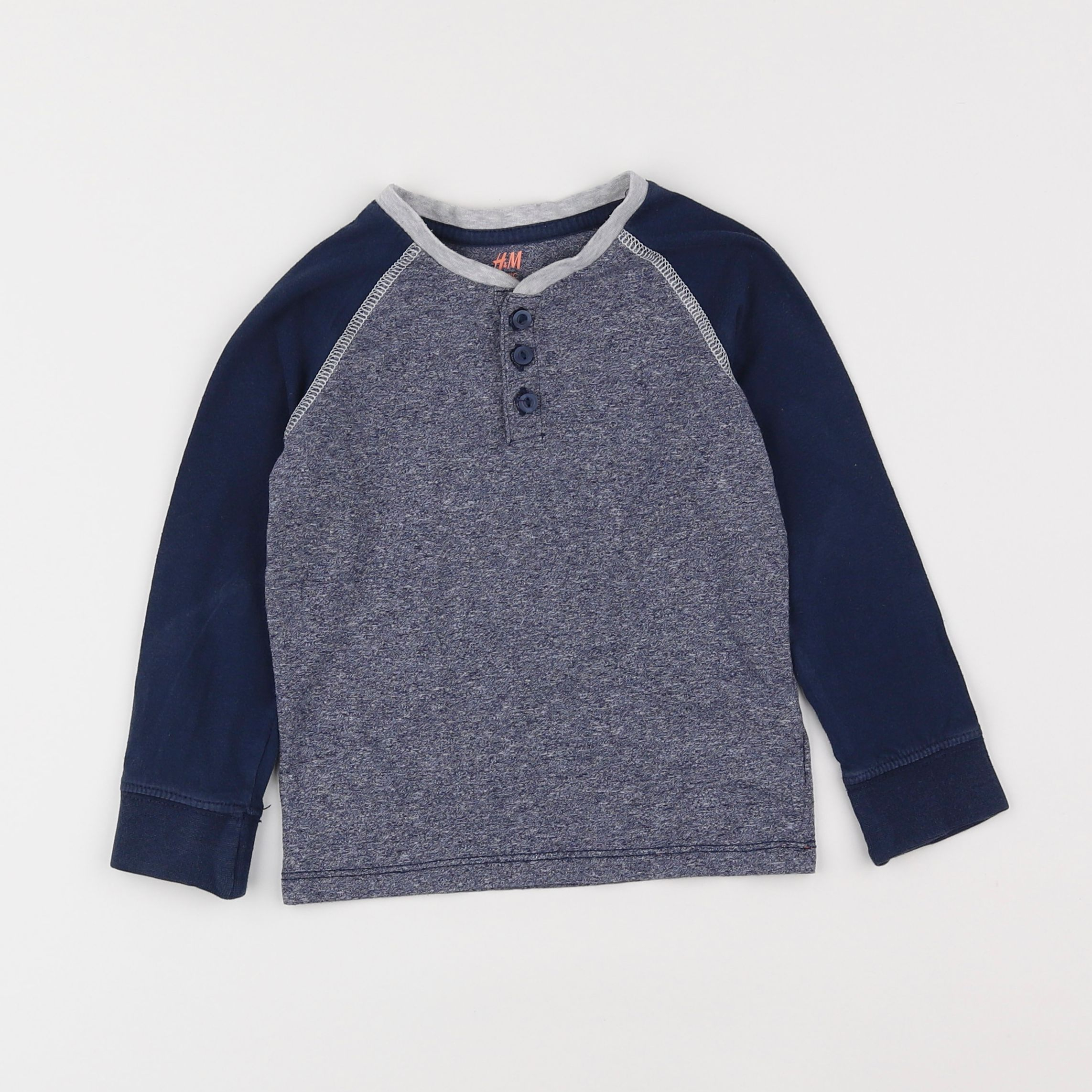 H&M - tee-shirt bleu - 2 ans