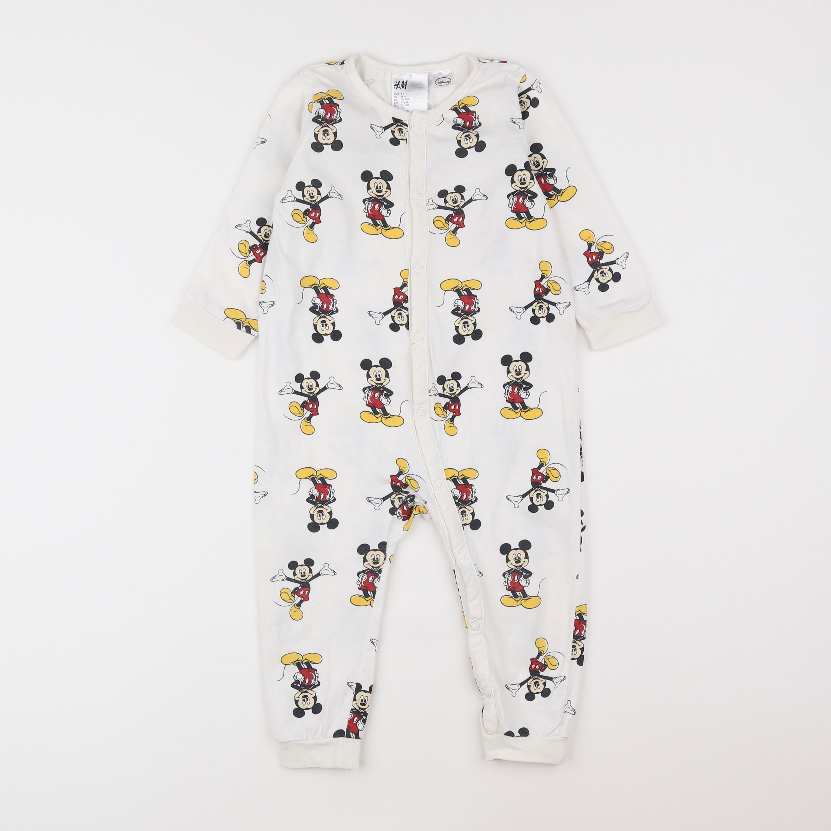 H&M - pyjama coton multicolore - 12/18 mois