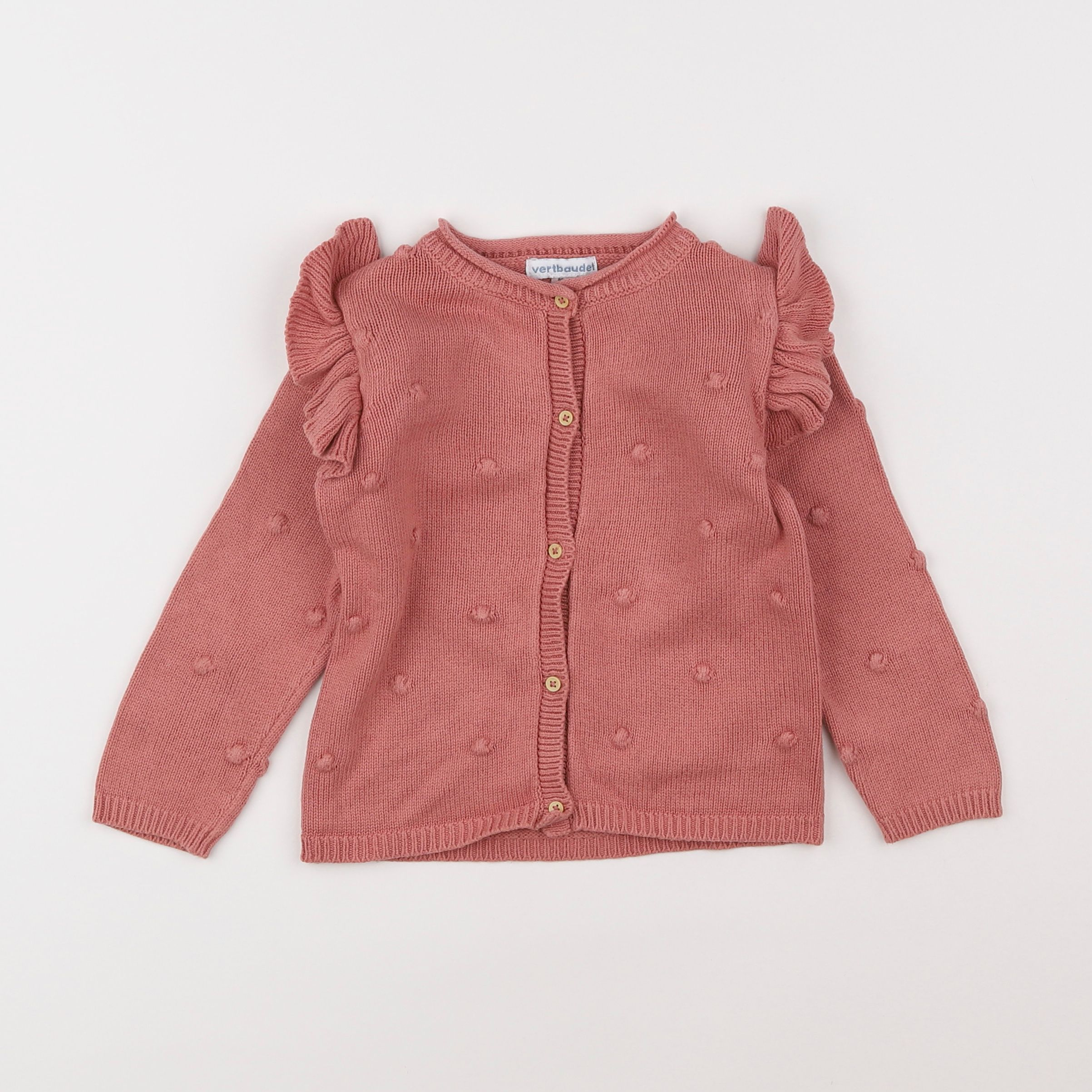 Vertbaudet - gilet rose - 2 ans