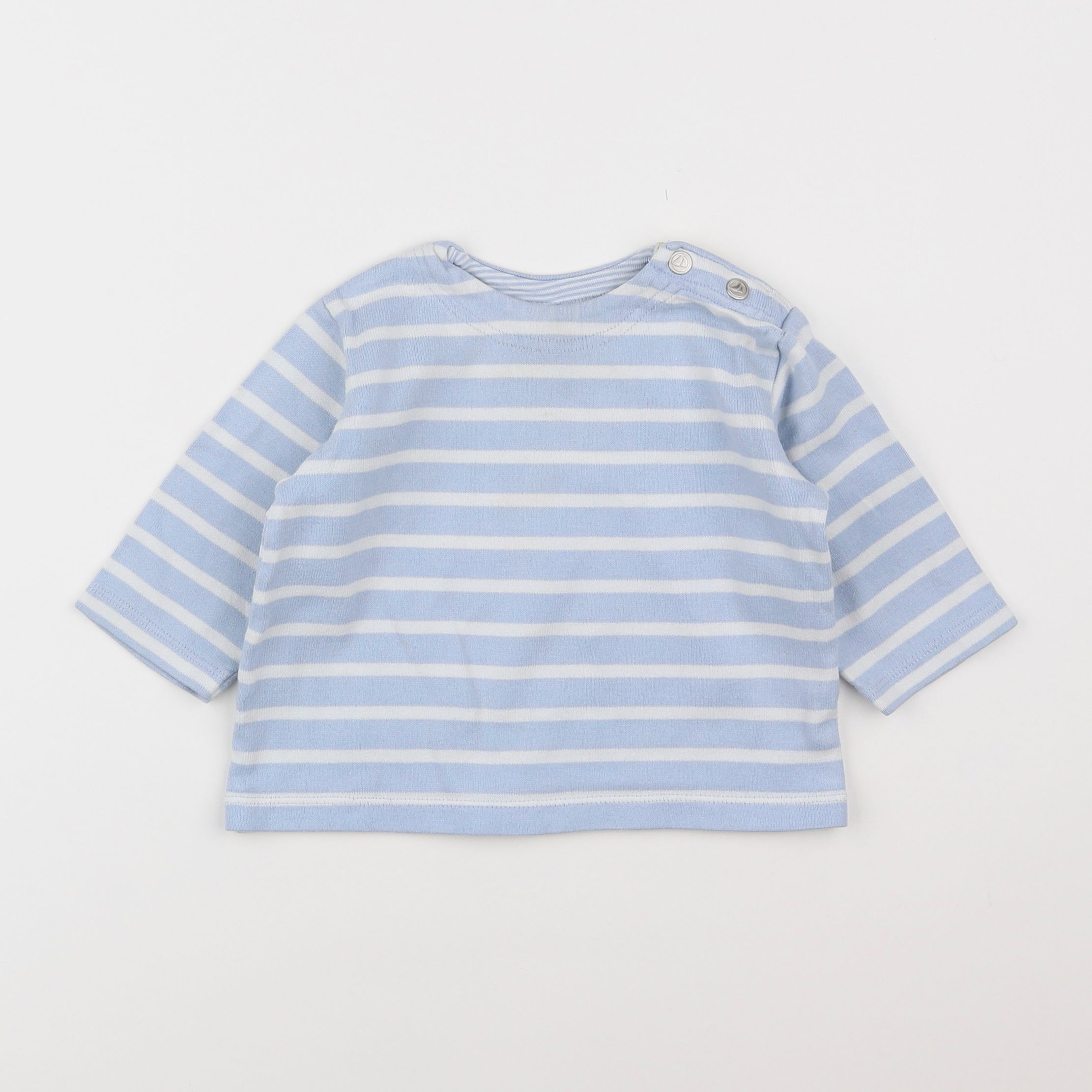 Petit Bateau - tee-shirt bleu - 12 mois