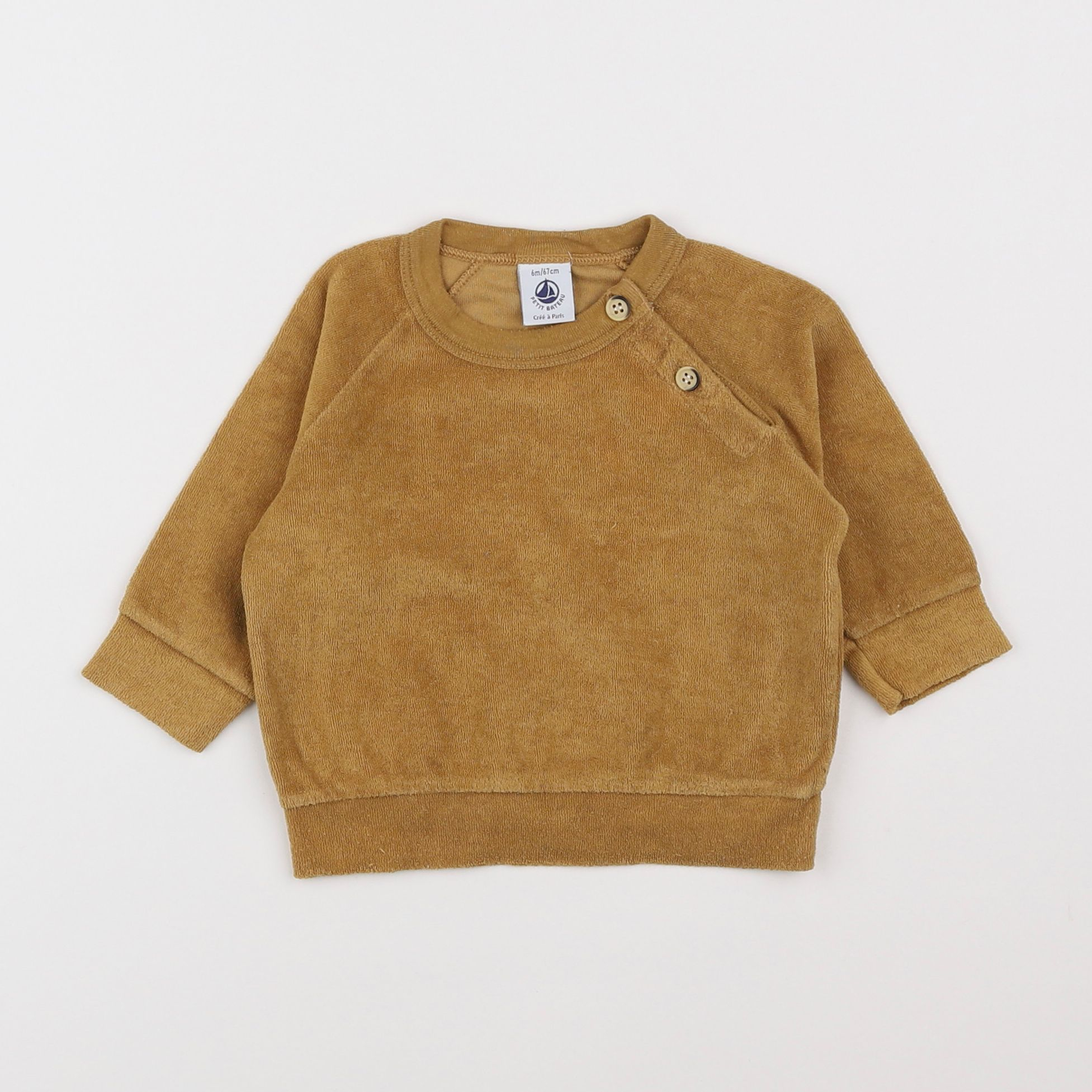 Petit Bateau - sweat éponge- 6 mois