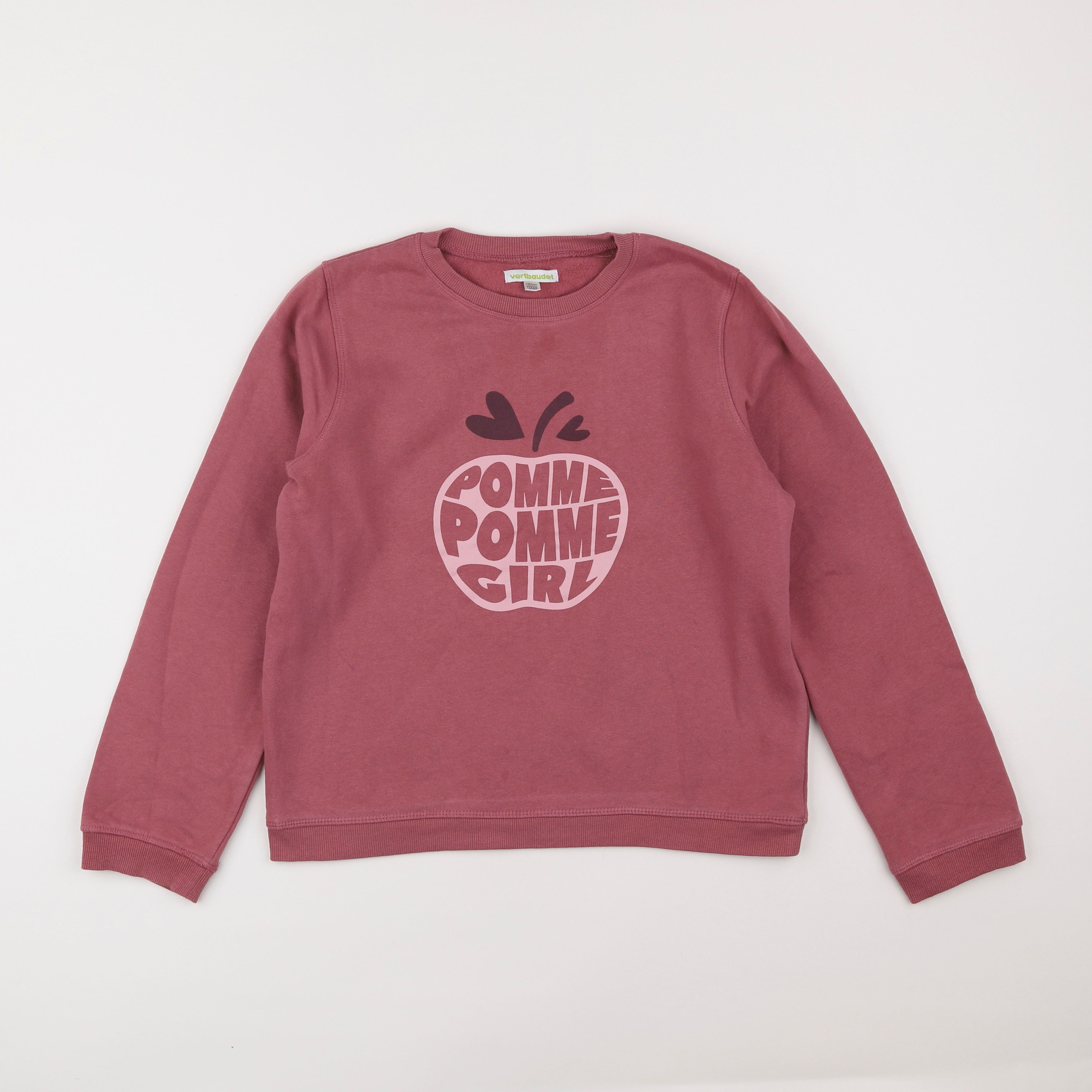 Vertbaudet - sweat rose - 12 ans