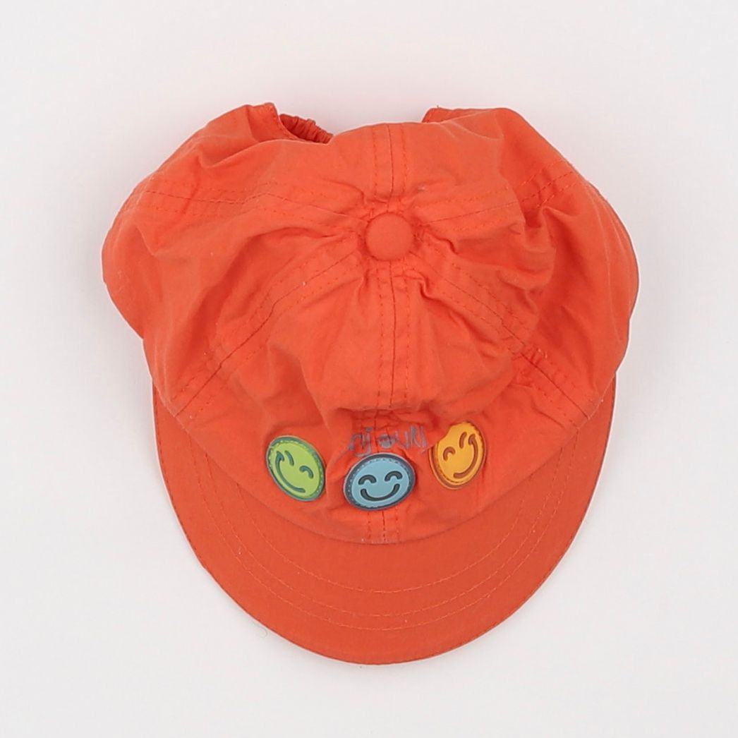 Vertbaudet - casquette orange - 12/18 mois