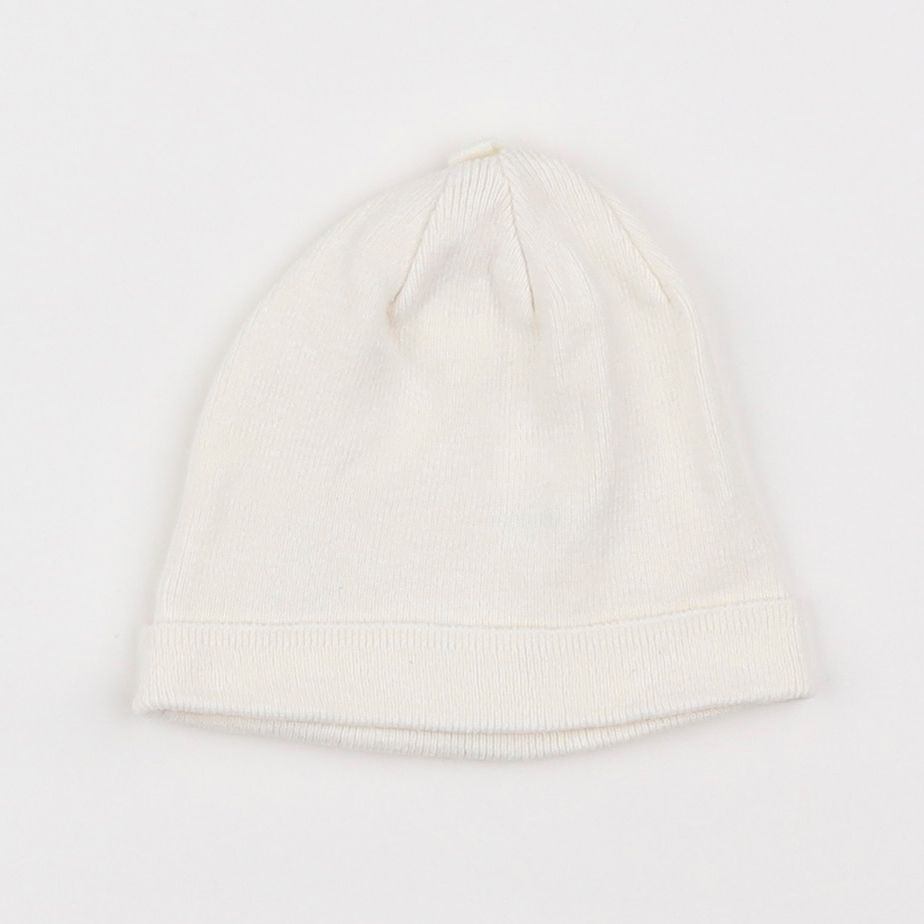 Vertbaudet - bonnet de naissance blanc - 12/18 mois