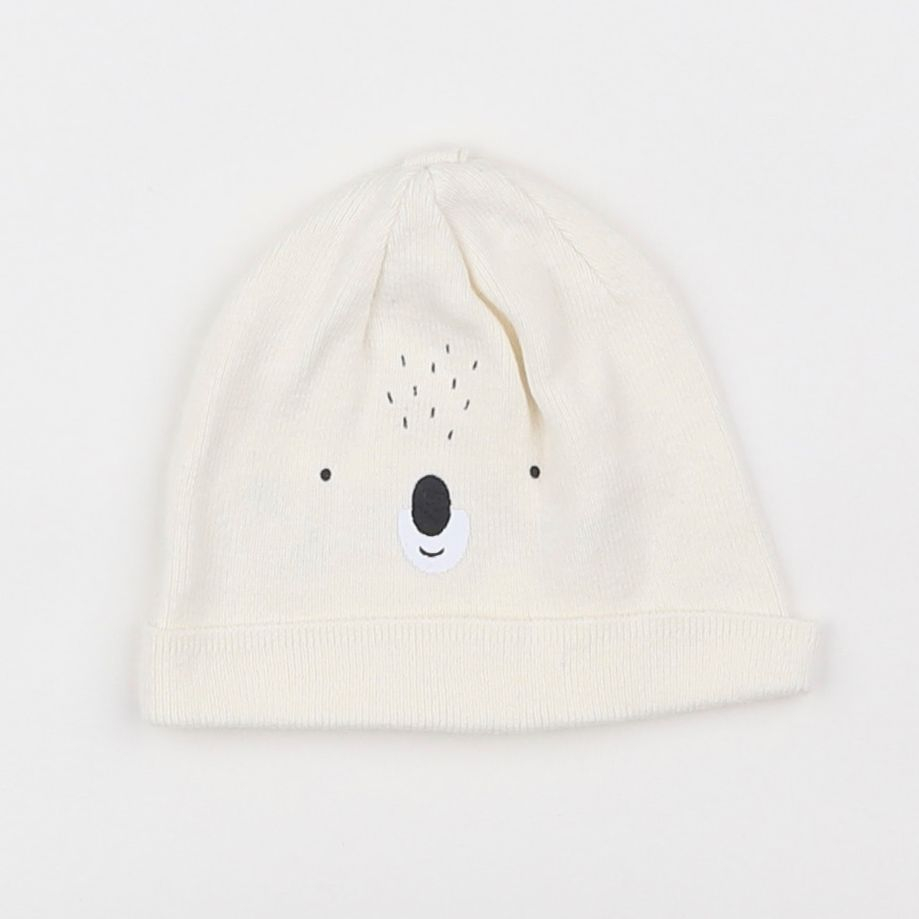 Vertbaudet - bonnet de naissance blanc - 12/18 mois