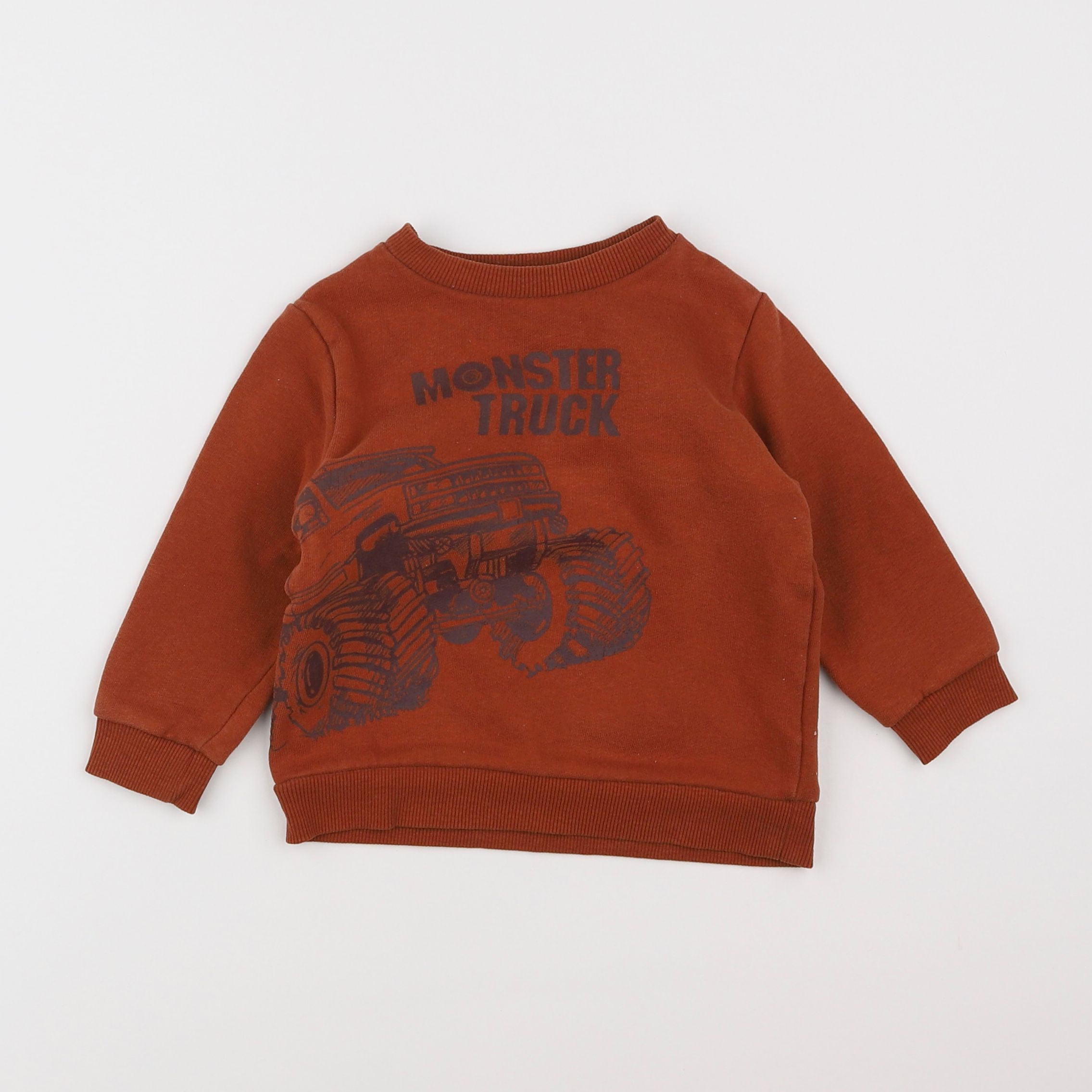 Vertbaudet - sweat marron - 2 ans