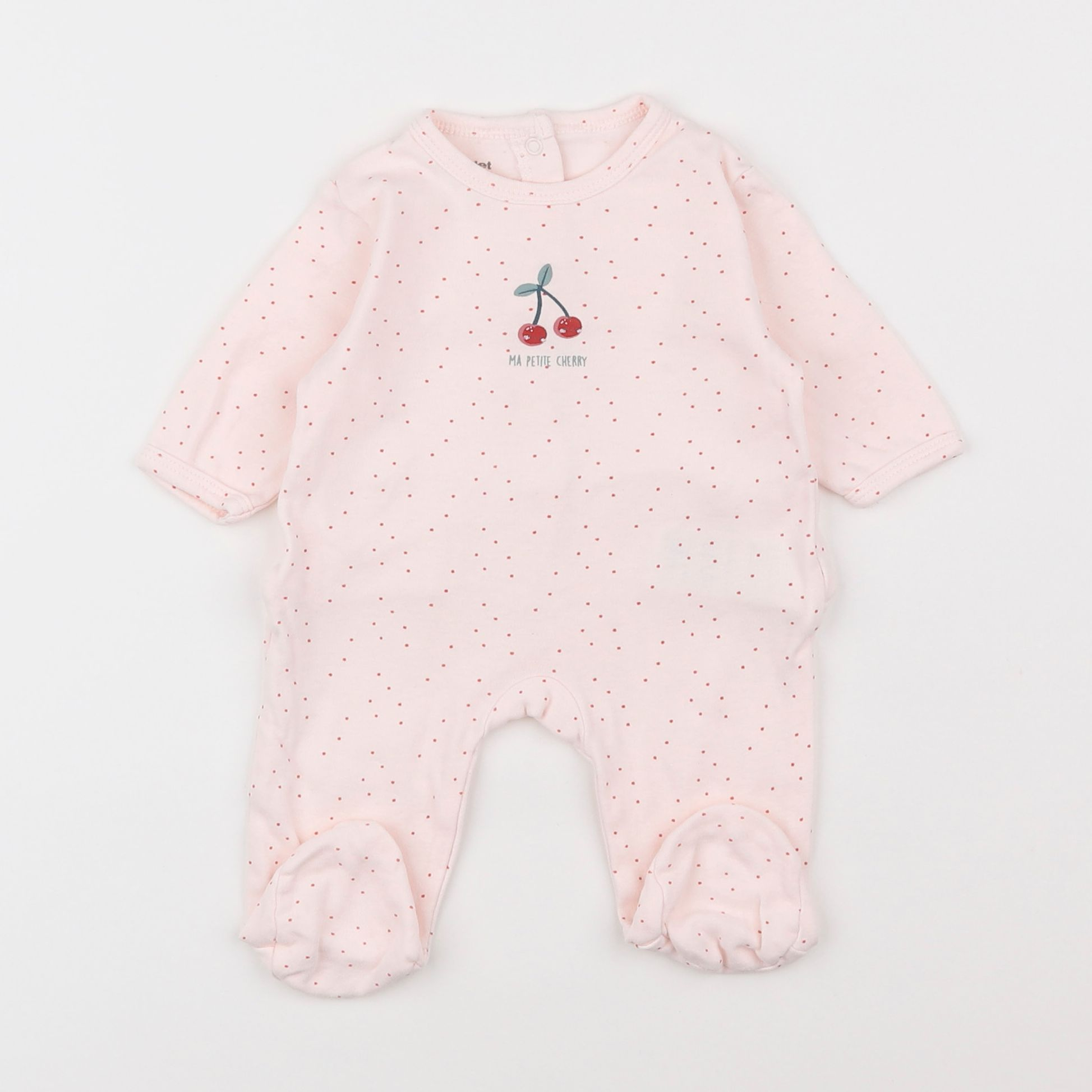 Vertbaudet - pyjama coton rose - 1 mois