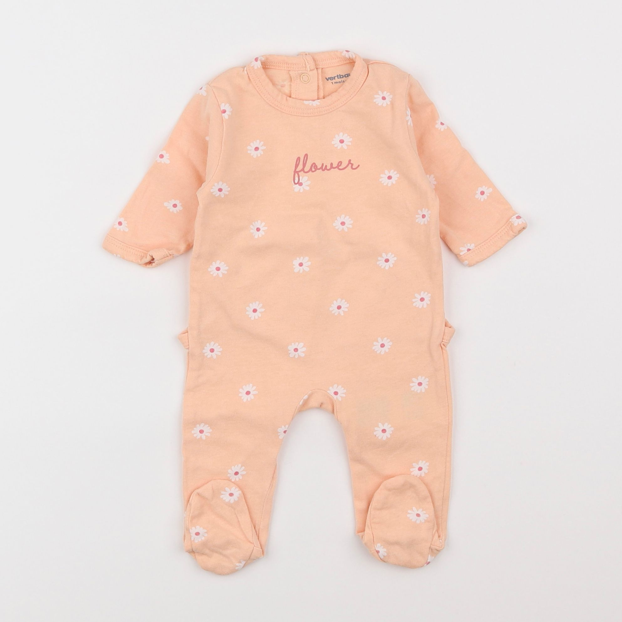 Vertbaudet - pyjama coton rose - 1 mois