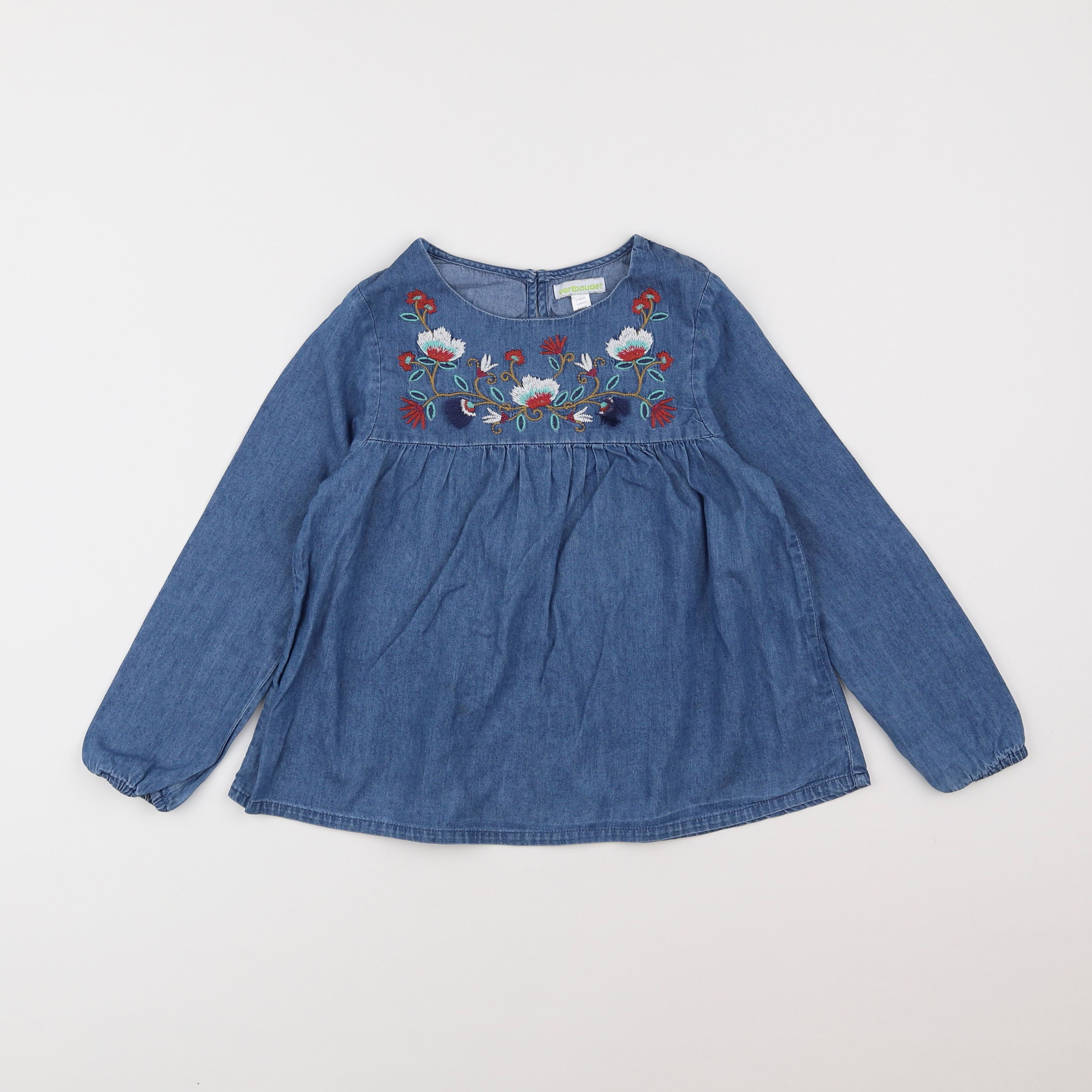 Vertbaudet - blouse bleu - 6 ans