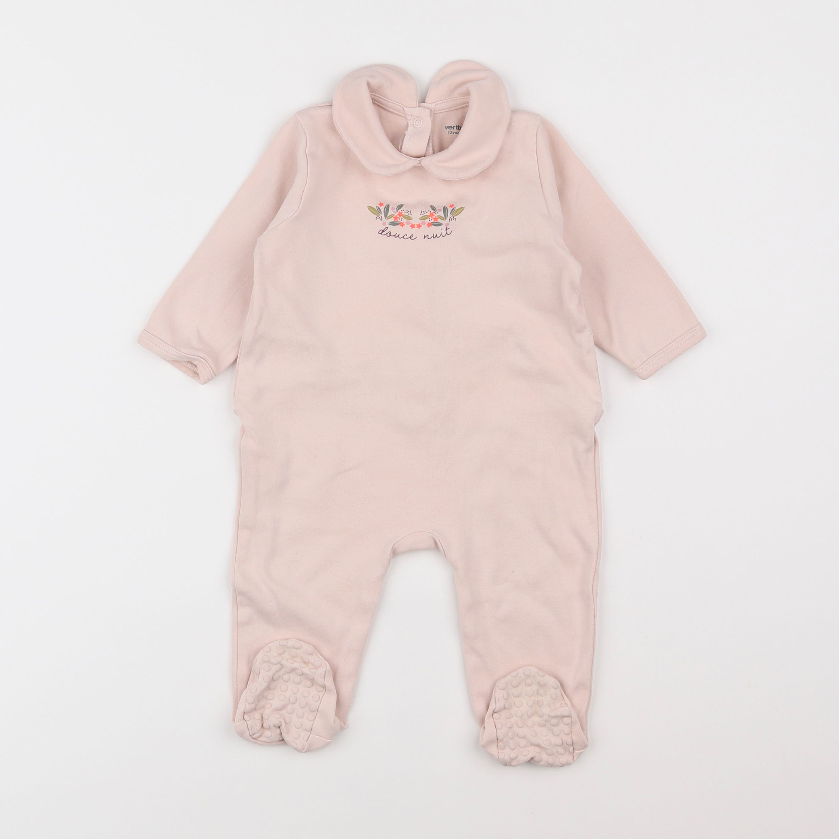 Vertbaudet - pyjama coton rose - 12 mois