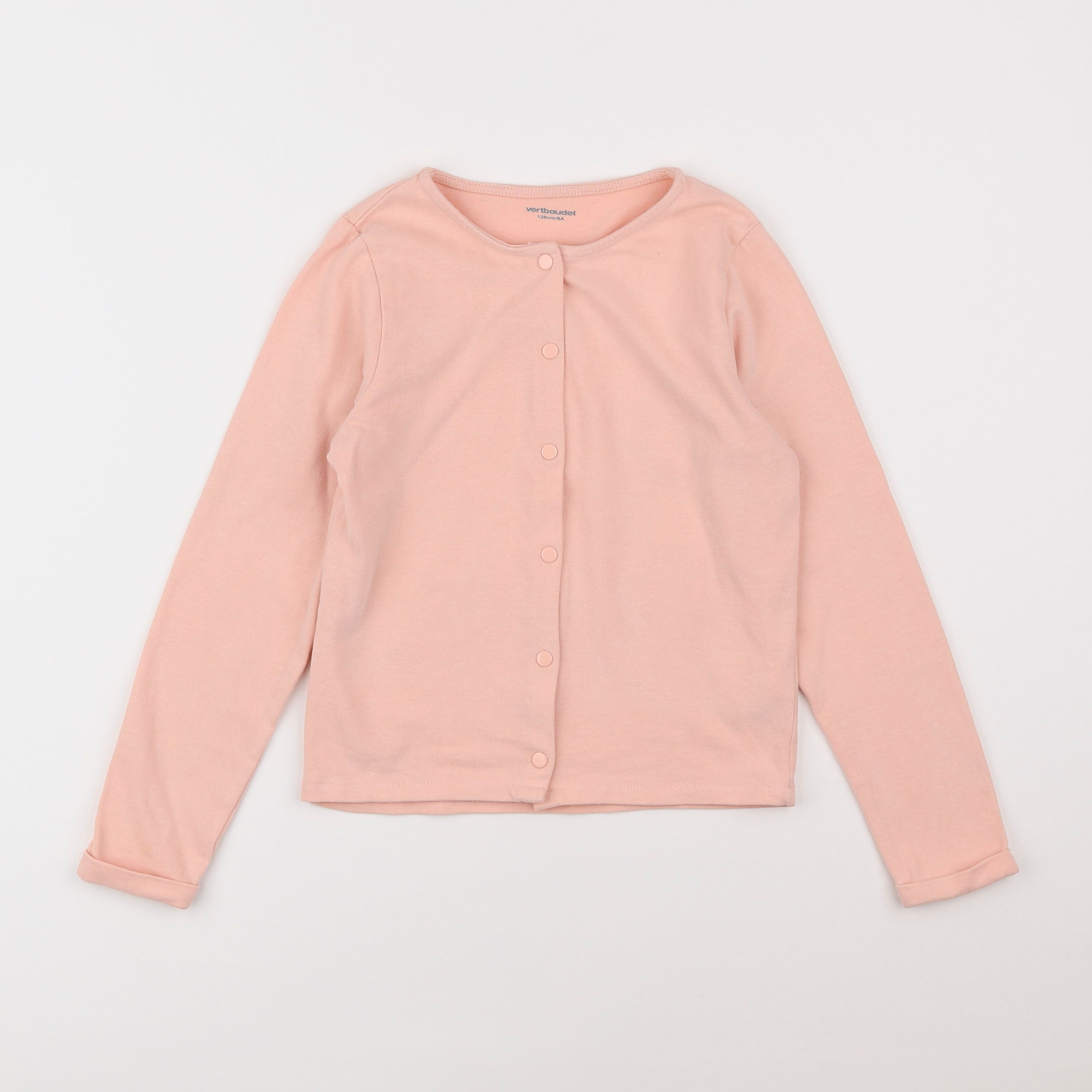 Vertbaudet - sweat rose - 8 ans