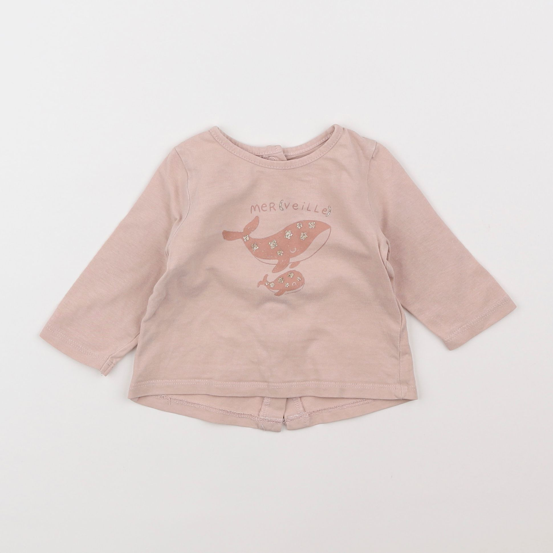 Vertbaudet - tee-shirt rose - 3 mois