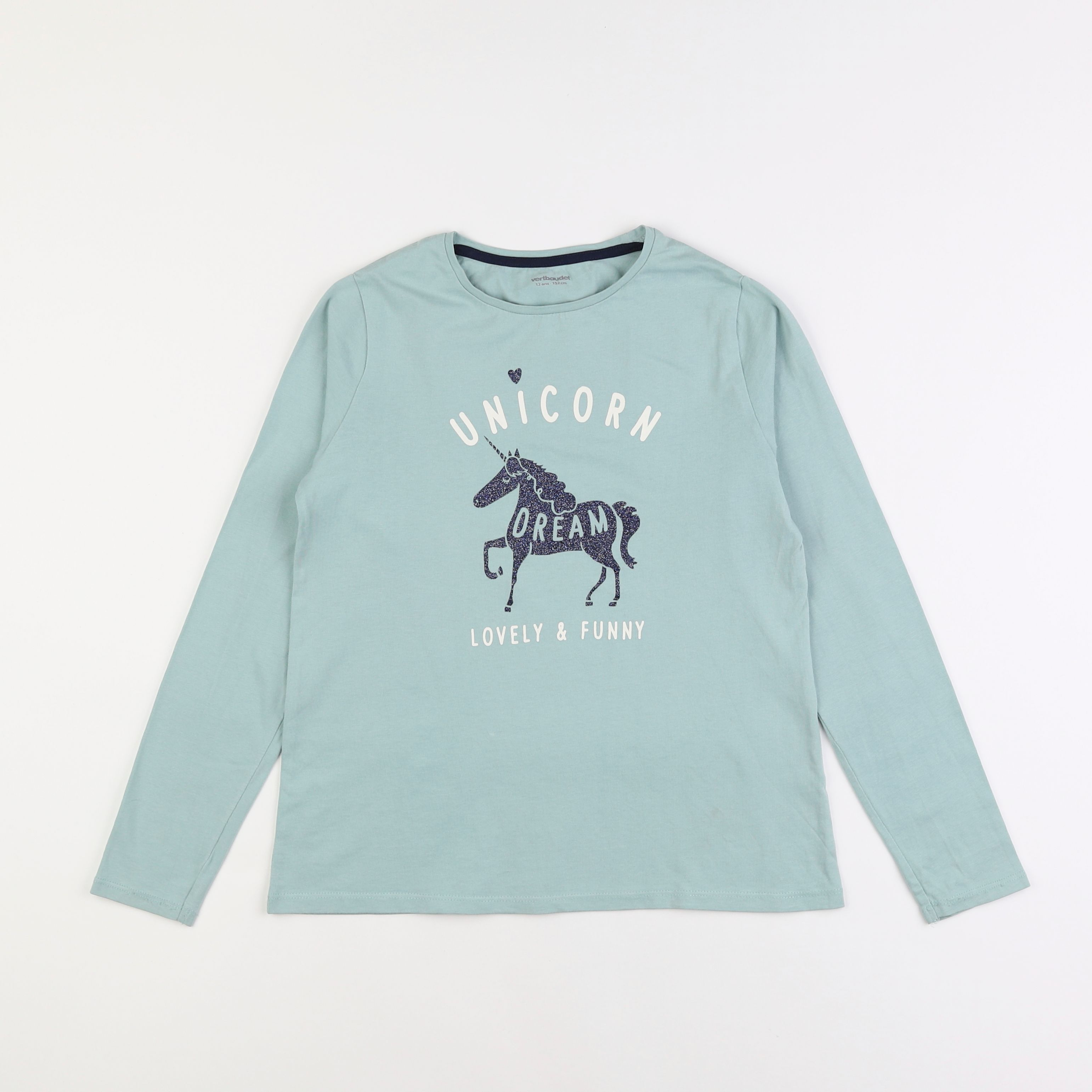 Vertbaudet - tee-shirt bleu - 12 ans