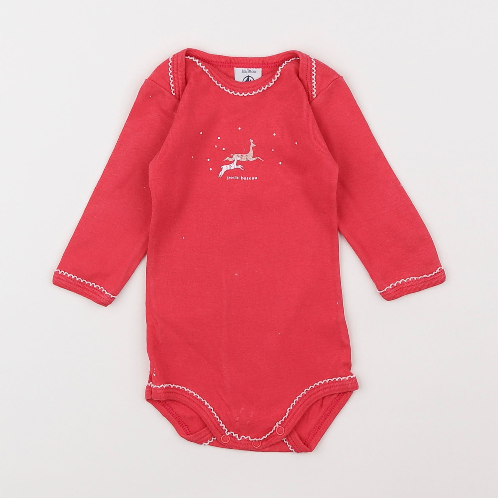 Petit Bateau - body rose - 3 mois