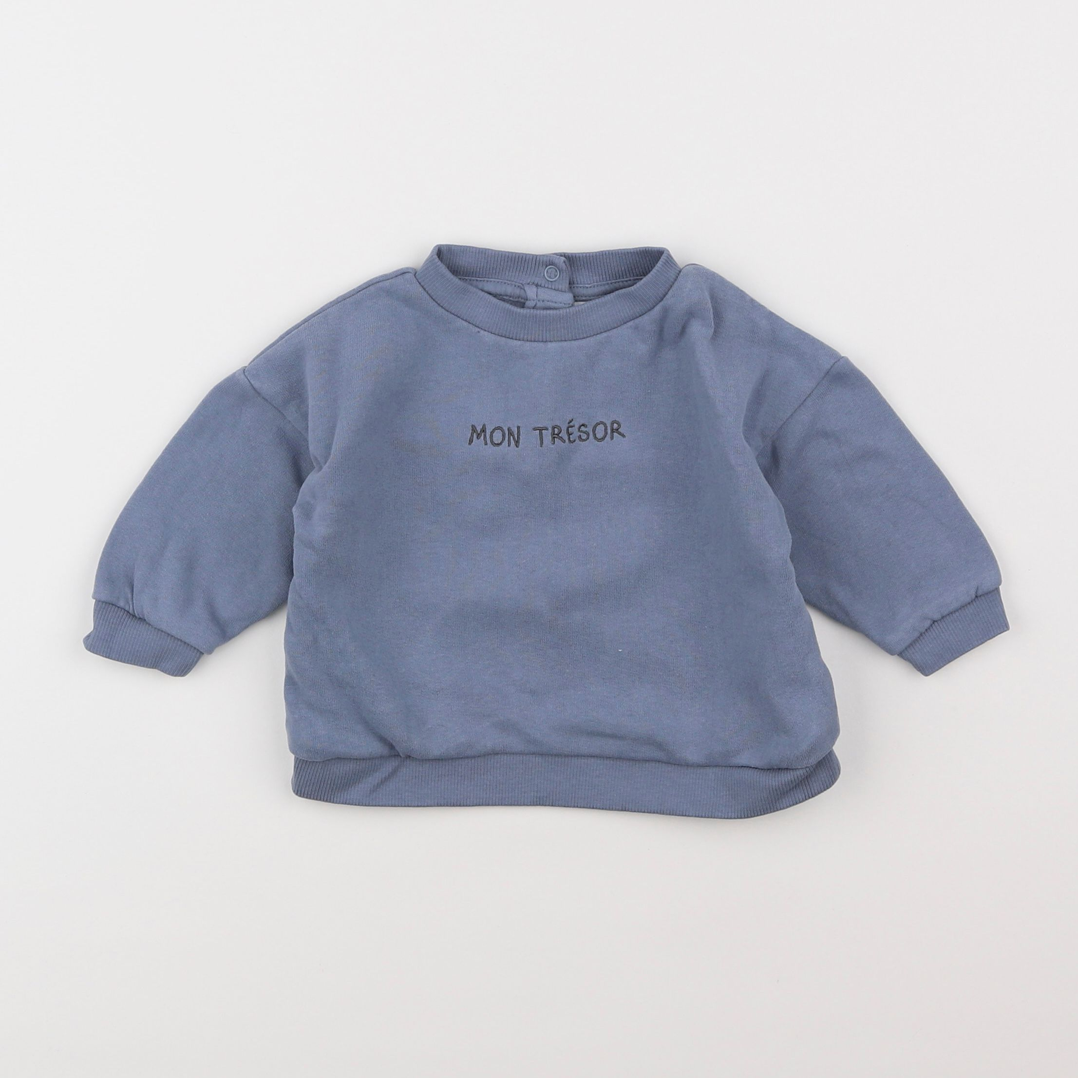 Vertbaudet - sweat bleu - 9 mois