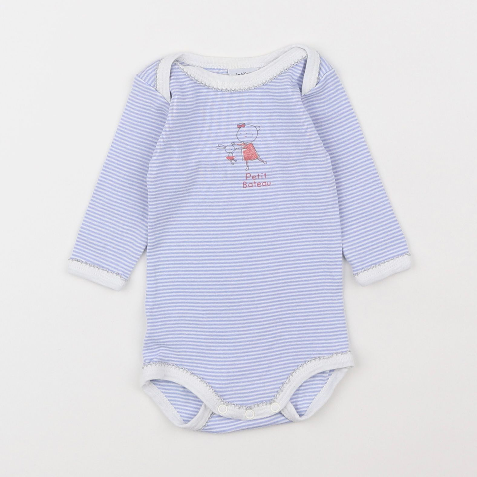 Petit Bateau - body bleu - 3 mois