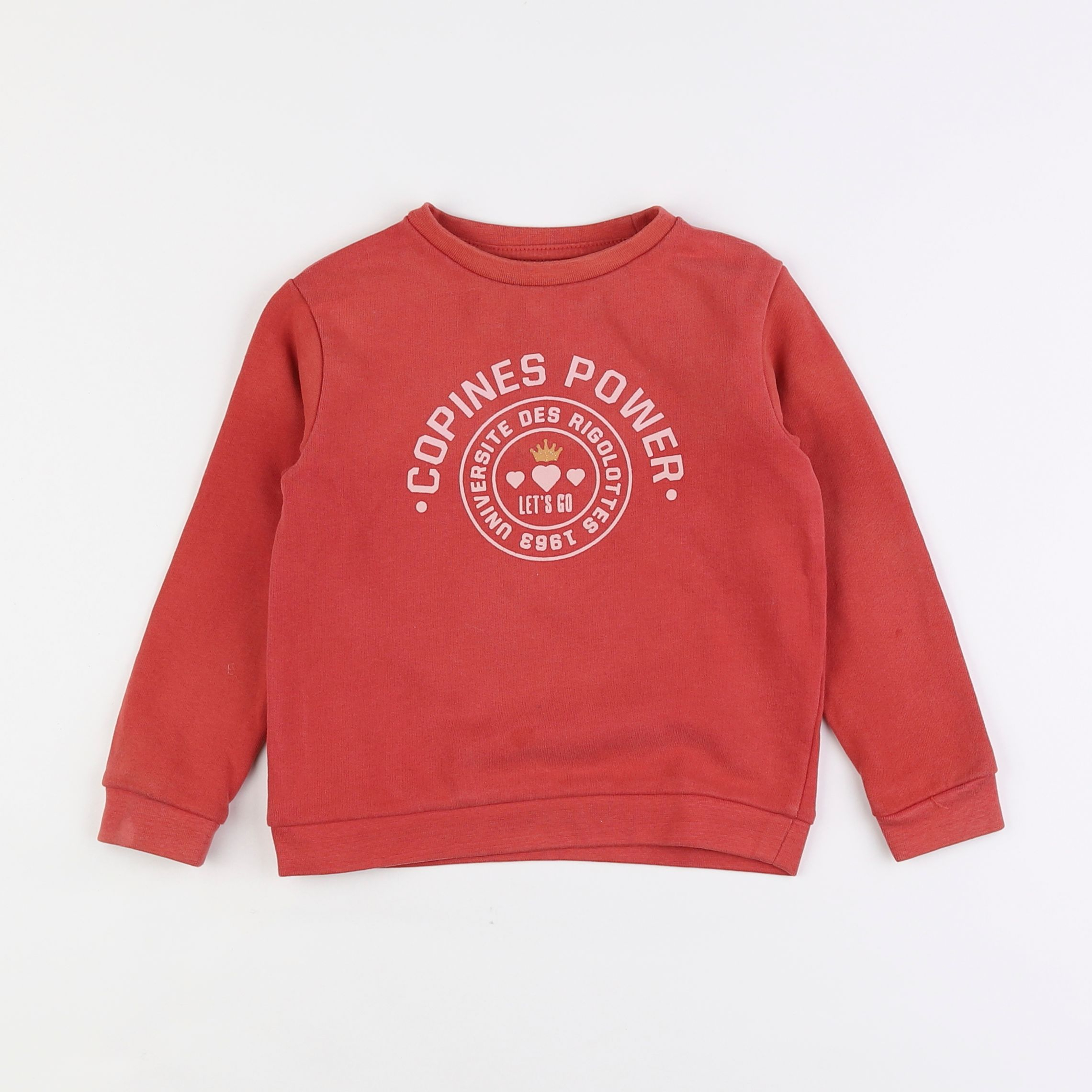 Vertbaudet - sweat rouge - 5 ans