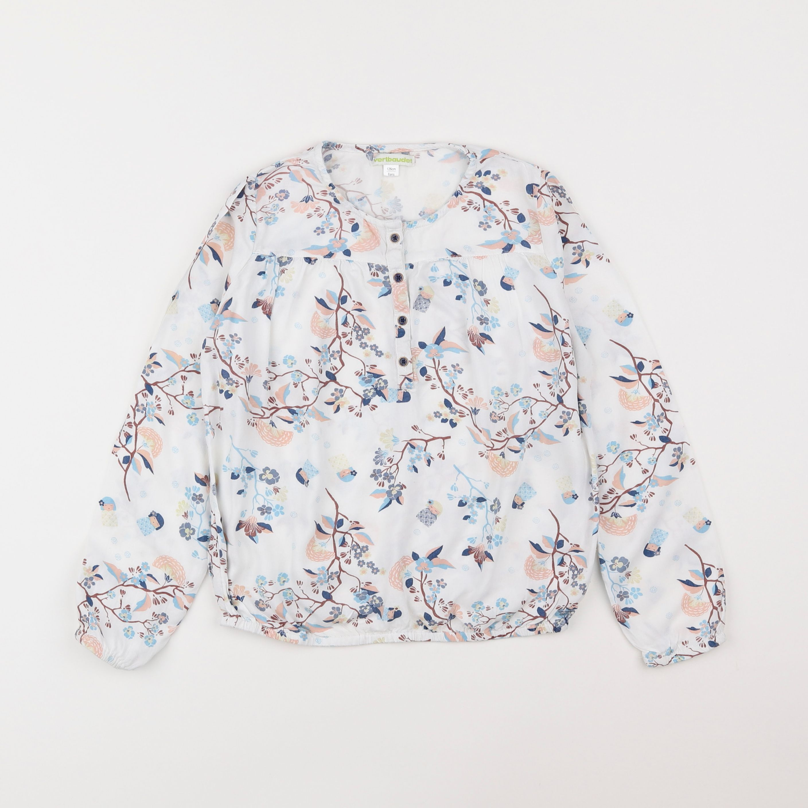 Vertbaudet - blouse multicolore - 8 ans