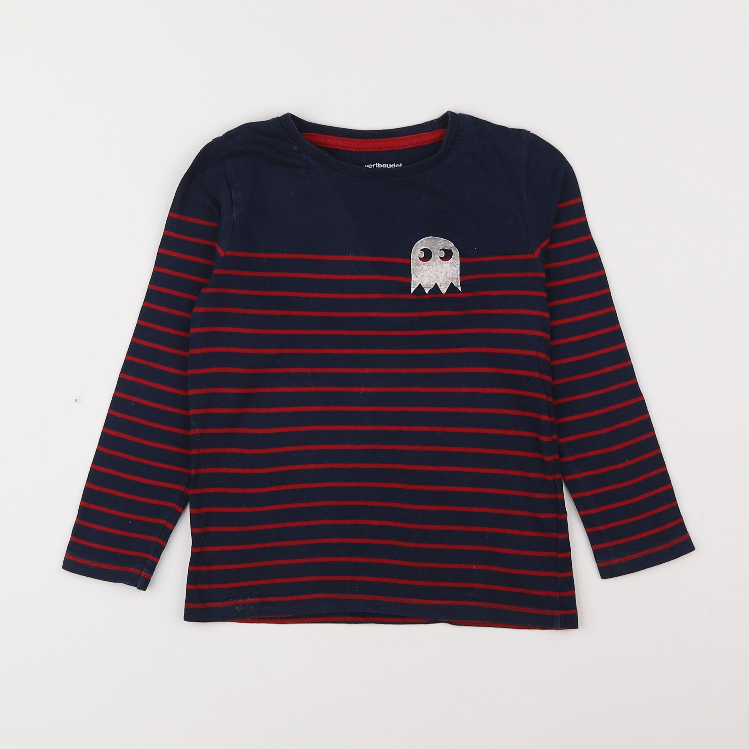 Vertbaudet - tee-shirt bleu, rouge - 5 ans