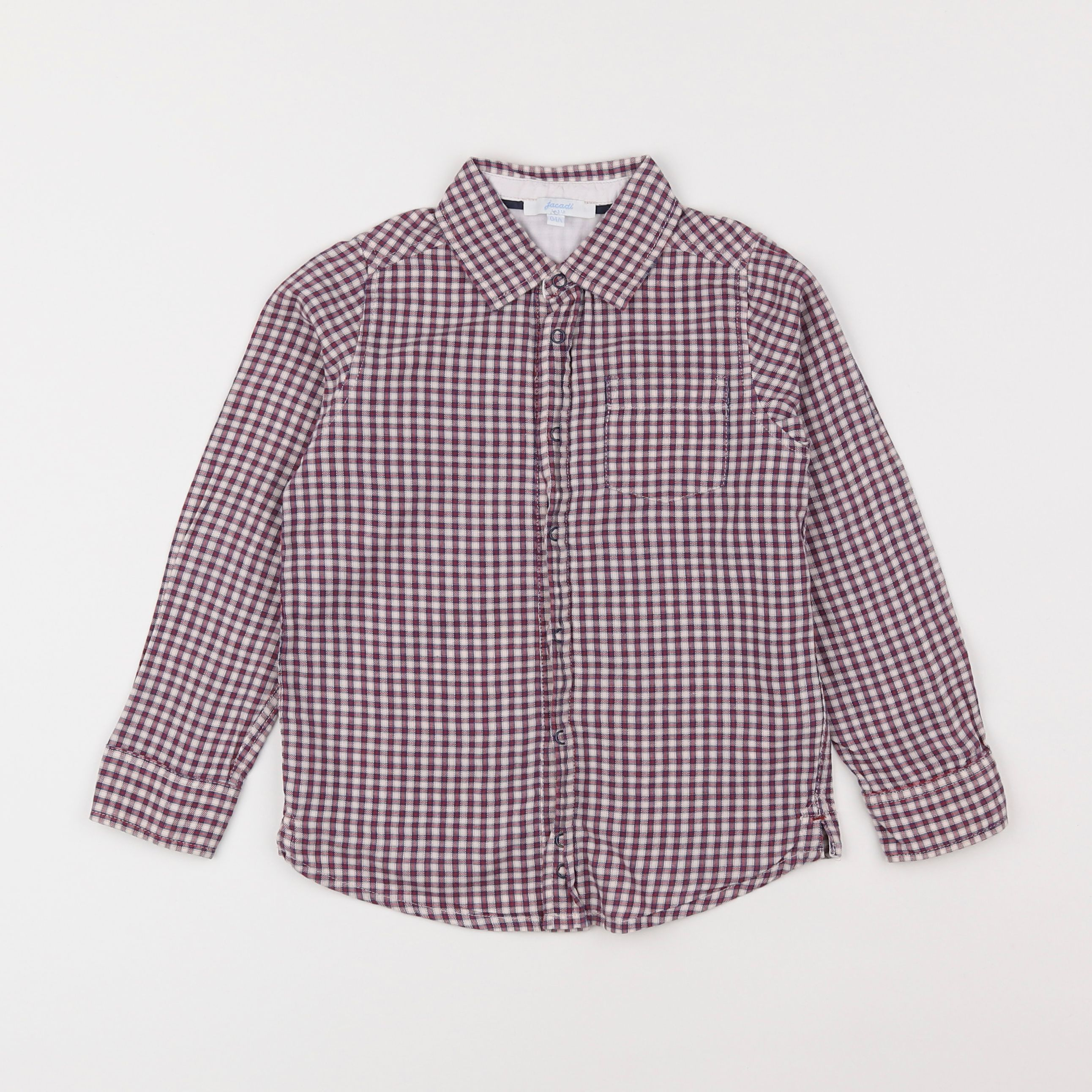 Jacadi - chemise blanc, rouge - 4 ans