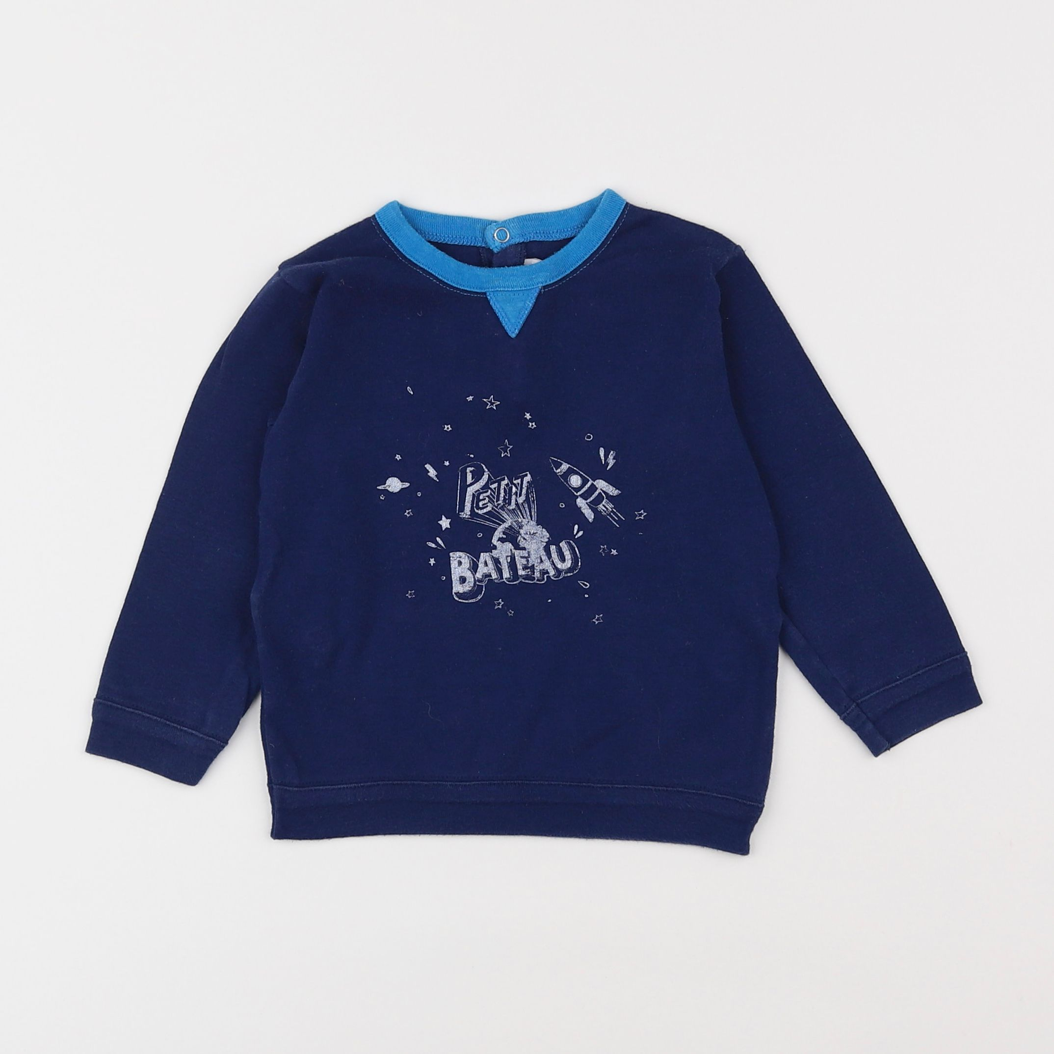 Petit Bateau - tee-shirt bleu - 18 mois